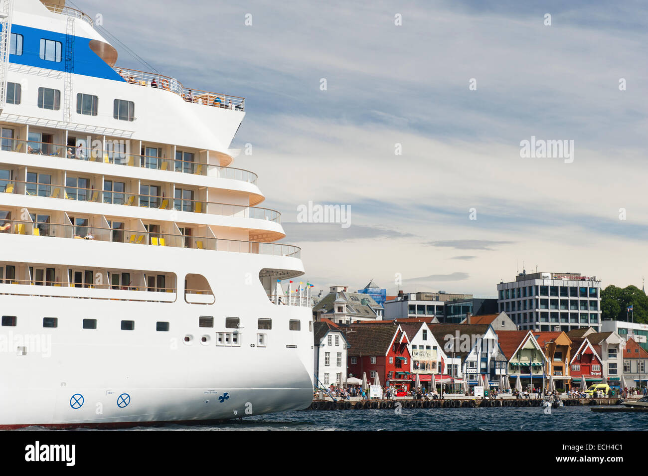 Nave da crociera nel porto, Stavanger, Rogaland, Norvegia Foto Stock