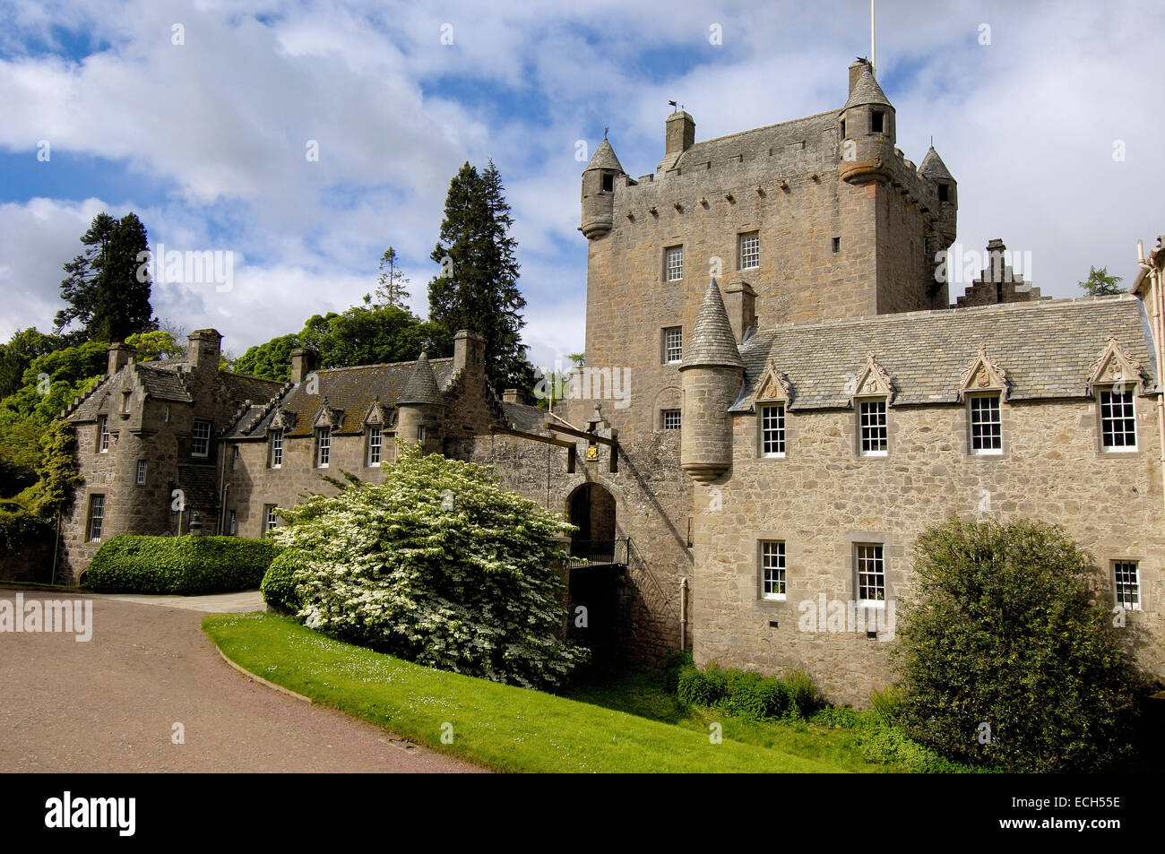 Cawdor Castle vicino a Inverness, Inverness-shire, altipiani, Scotland, Regno Unito, Europa Foto Stock