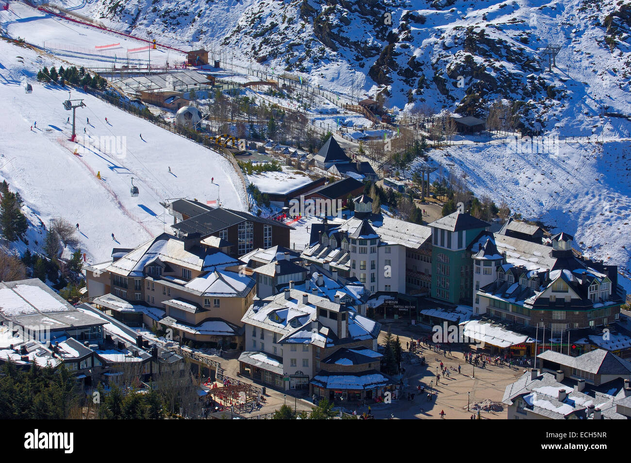 Sierra Nevada in inverno, Granada, Andalusia, Spagna, Europa Foto Stock