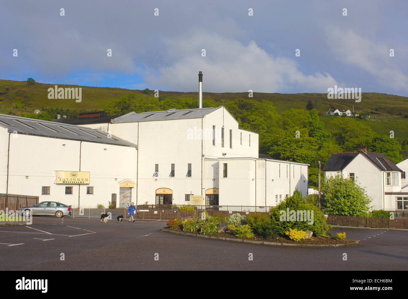 Talisker Distillery single malt whisky, Isola di Skye, regione delle Highlands, Scotland, Regno Unito, Europa Foto Stock