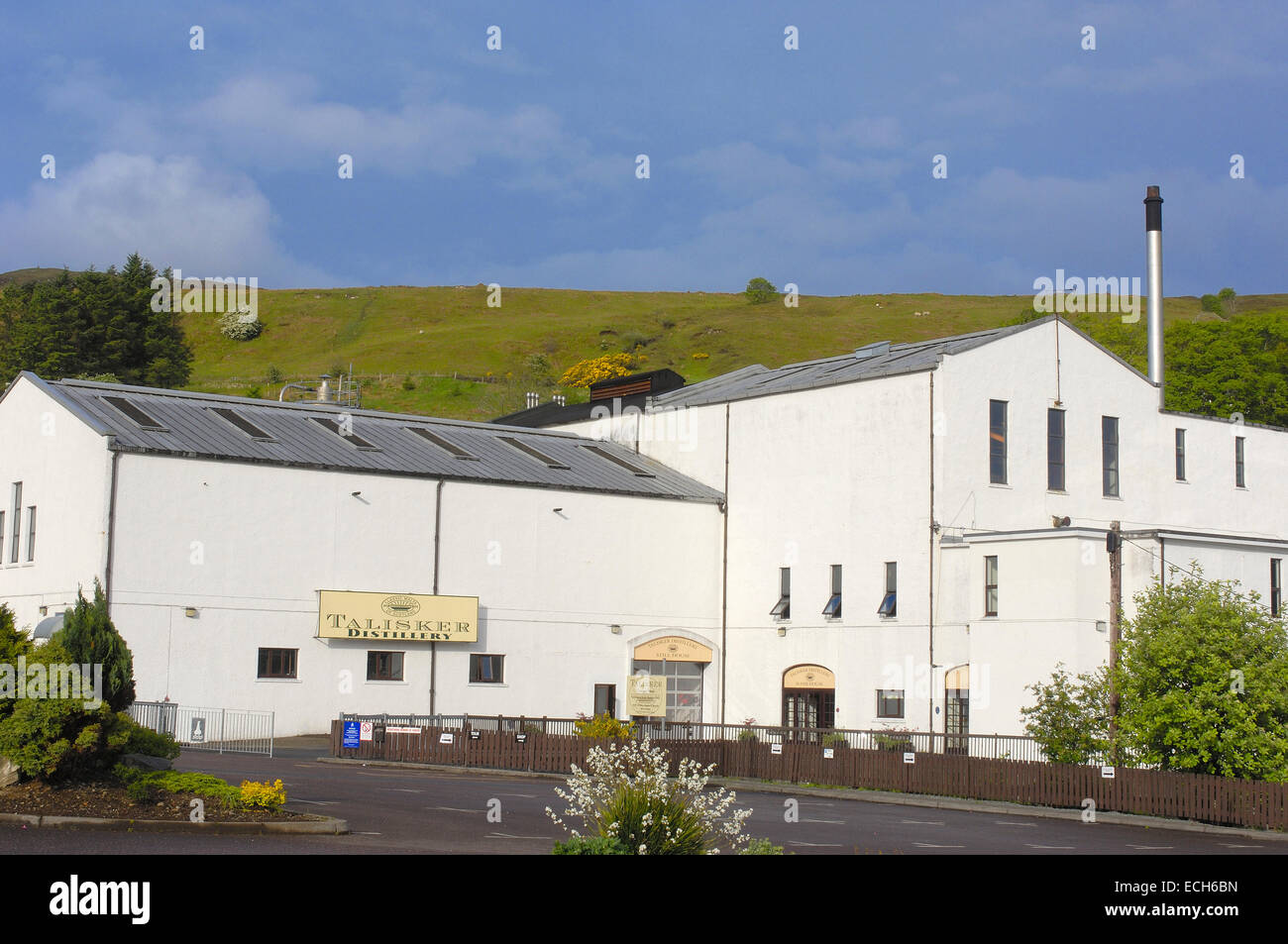 Talisker Distillery single malt whisky, Isola di Skye, regione delle Highlands, Scotland, Regno Unito, Europa Foto Stock