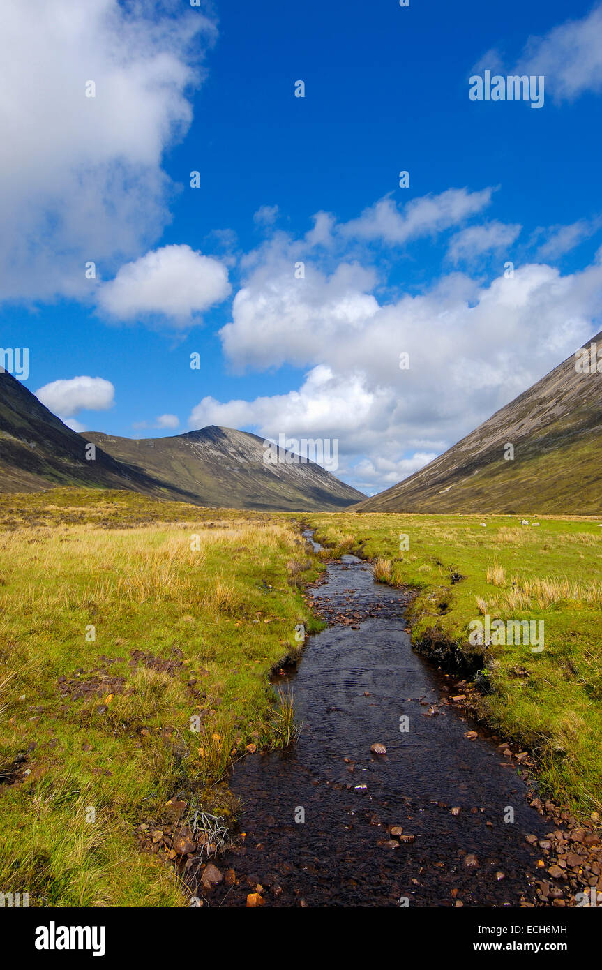 Colline Cuillins, Isola di Skye, Highlands Occidentali, Scotland, Regno Unito, Europa Foto Stock