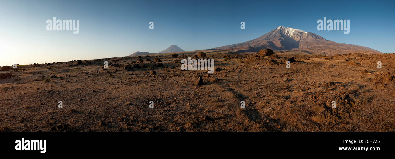 Il monte Ararat, Agri Dagi, Anatolia Orientale Regione, Turchia Foto Stock