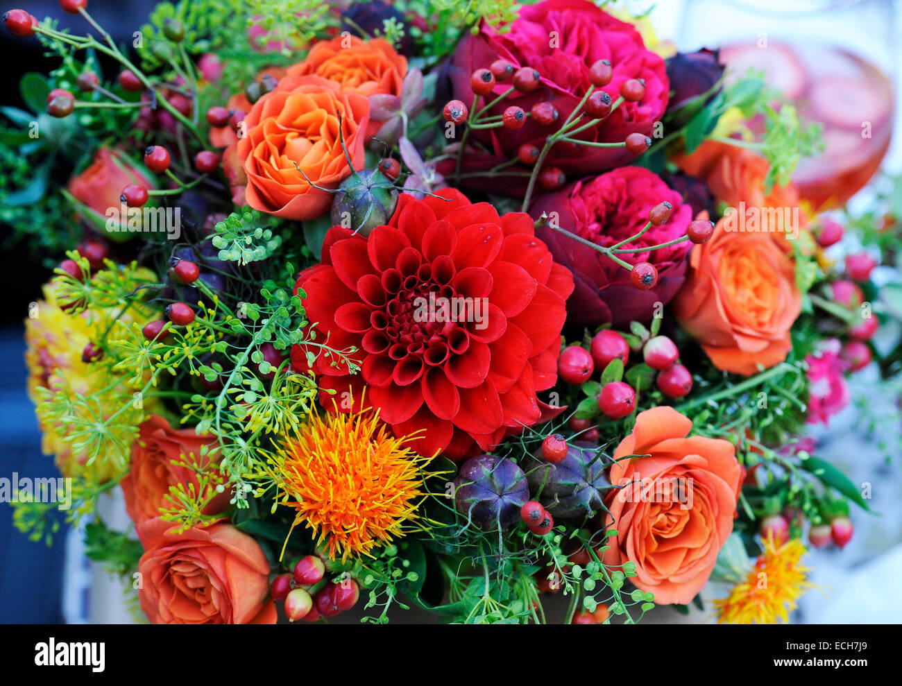 Bouquet di nozze in dettaglio Foto Stock