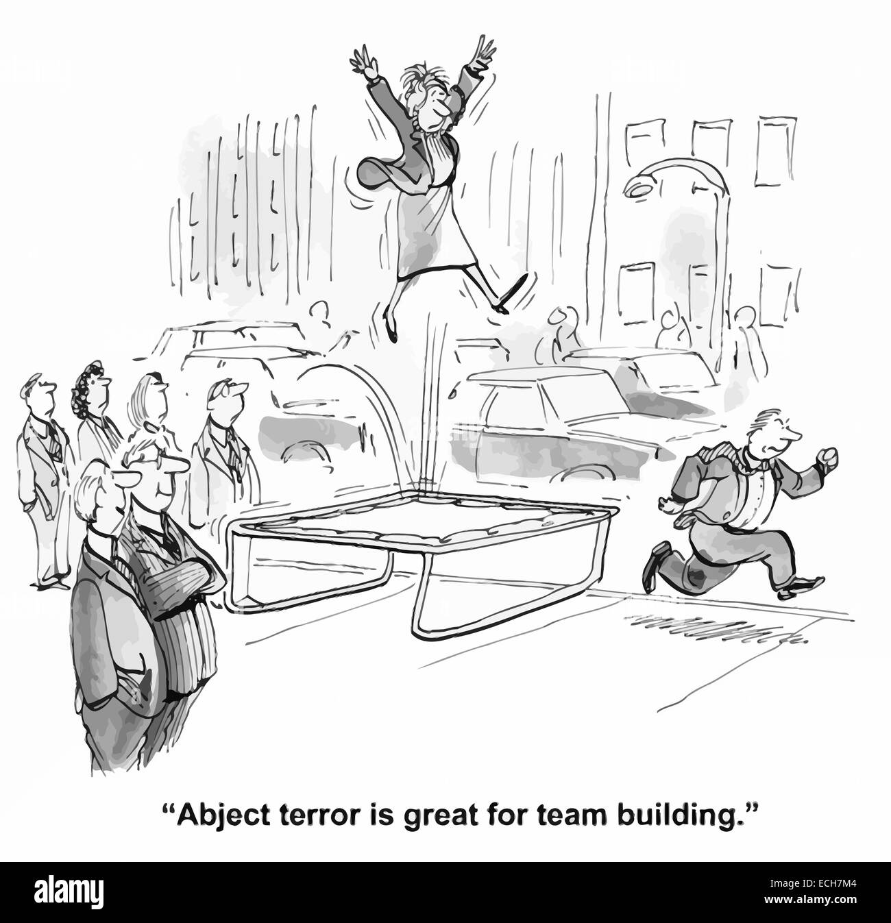 "Terrore è fantastico per il team building". Illustrazione Vettoriale