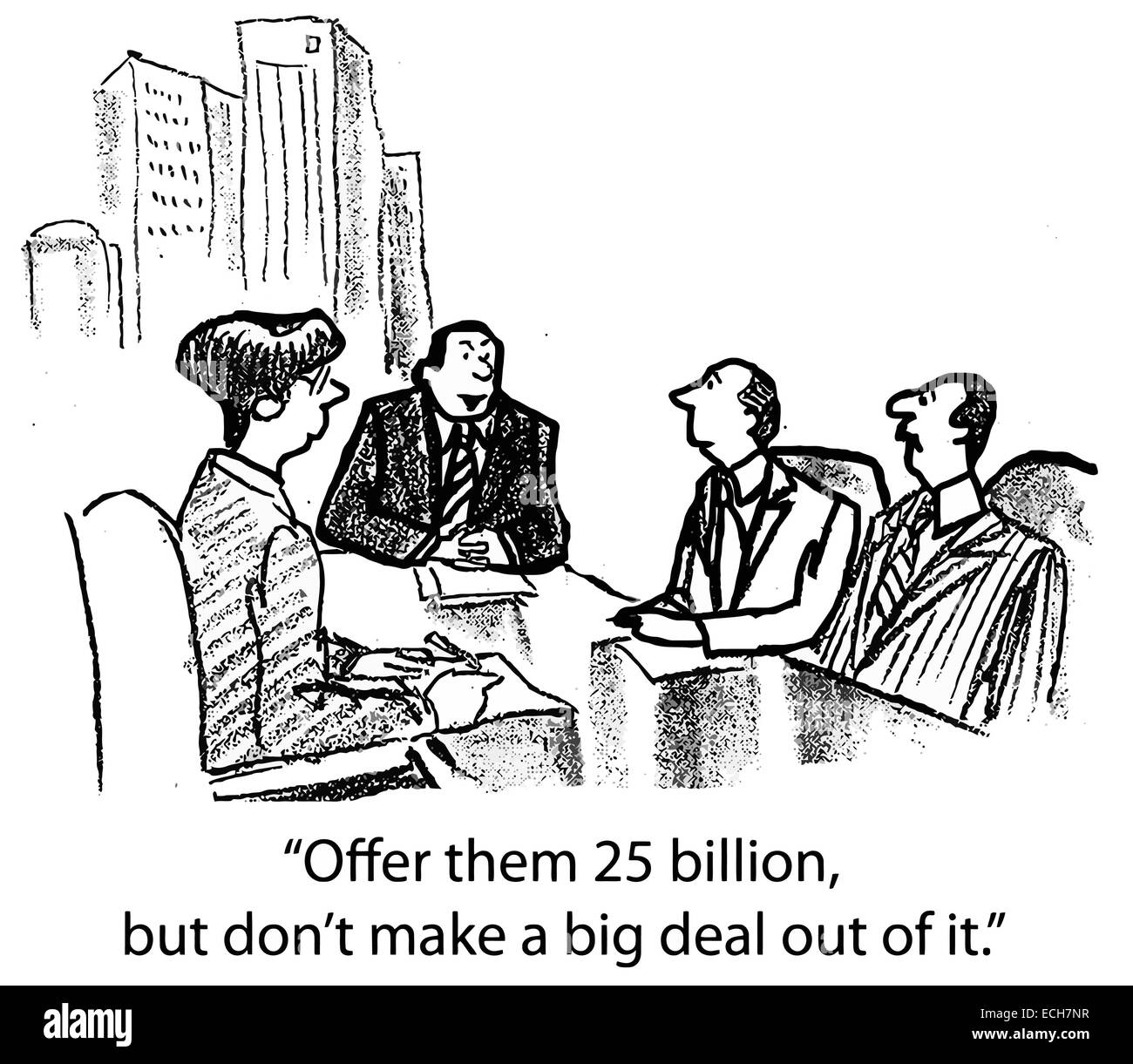 "Offrire loro 25 miliardi, ma non fanno un grande affare fuori di esso." Illustrazione Vettoriale
