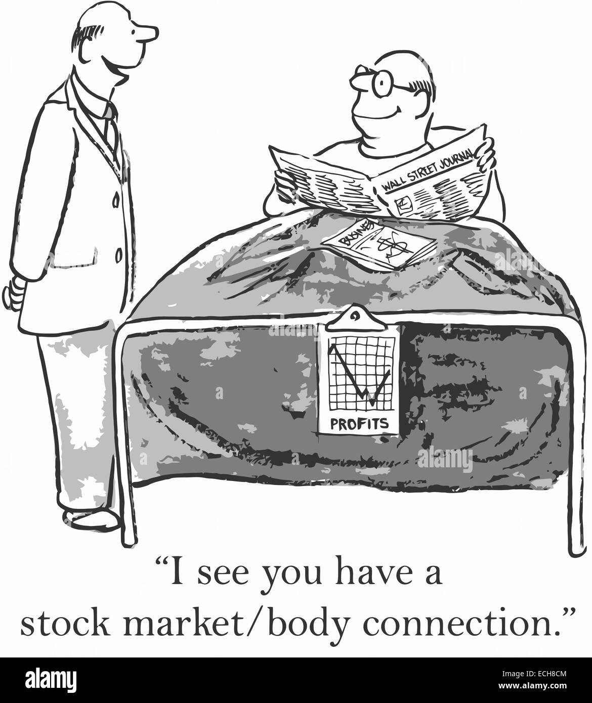 "Vedo che hai un mercato azionario/corpo connessione". Illustrazione Vettoriale