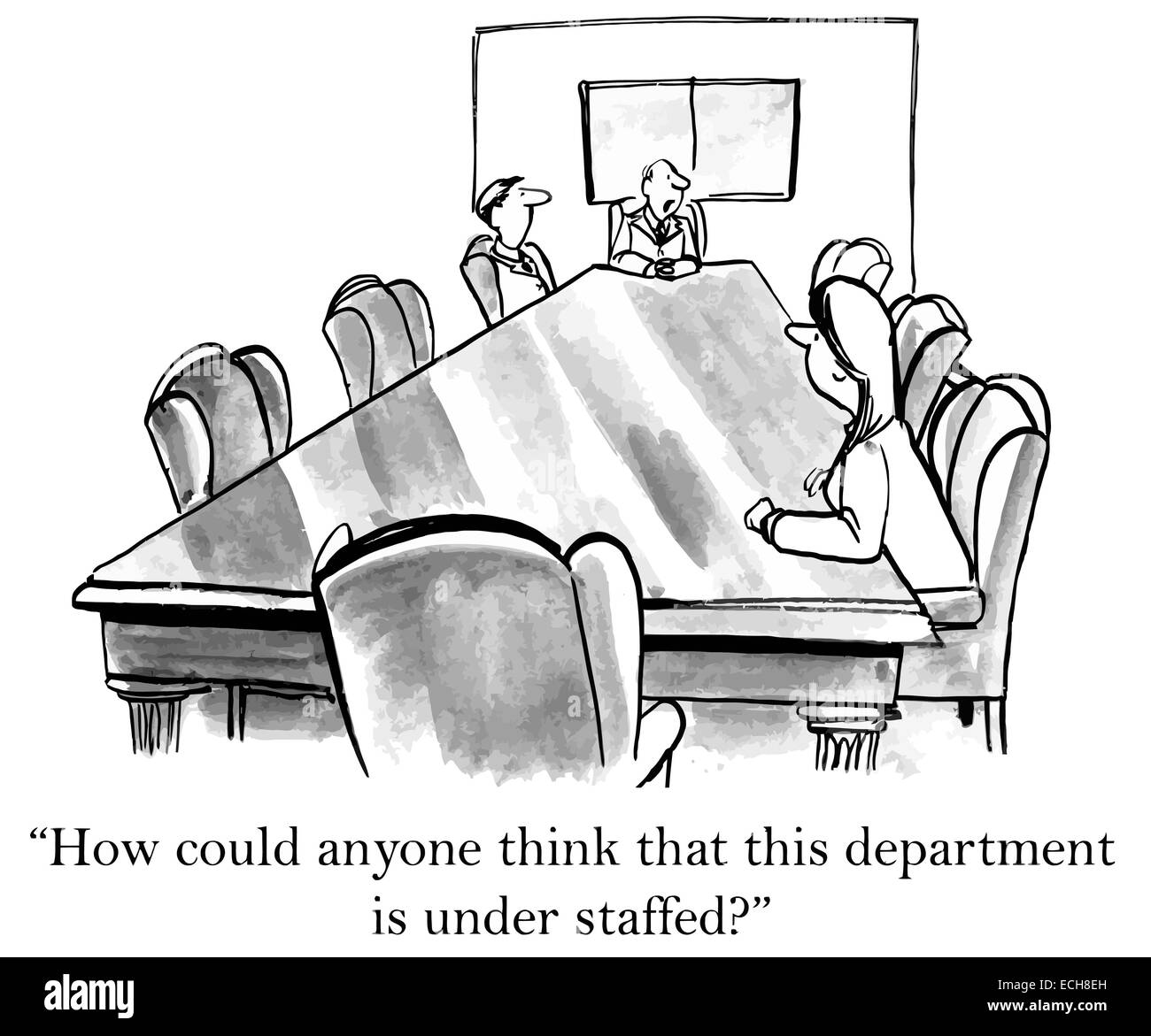 "Come si può pensare che questo reparto è sotto staffed?". Illustrazione Vettoriale
