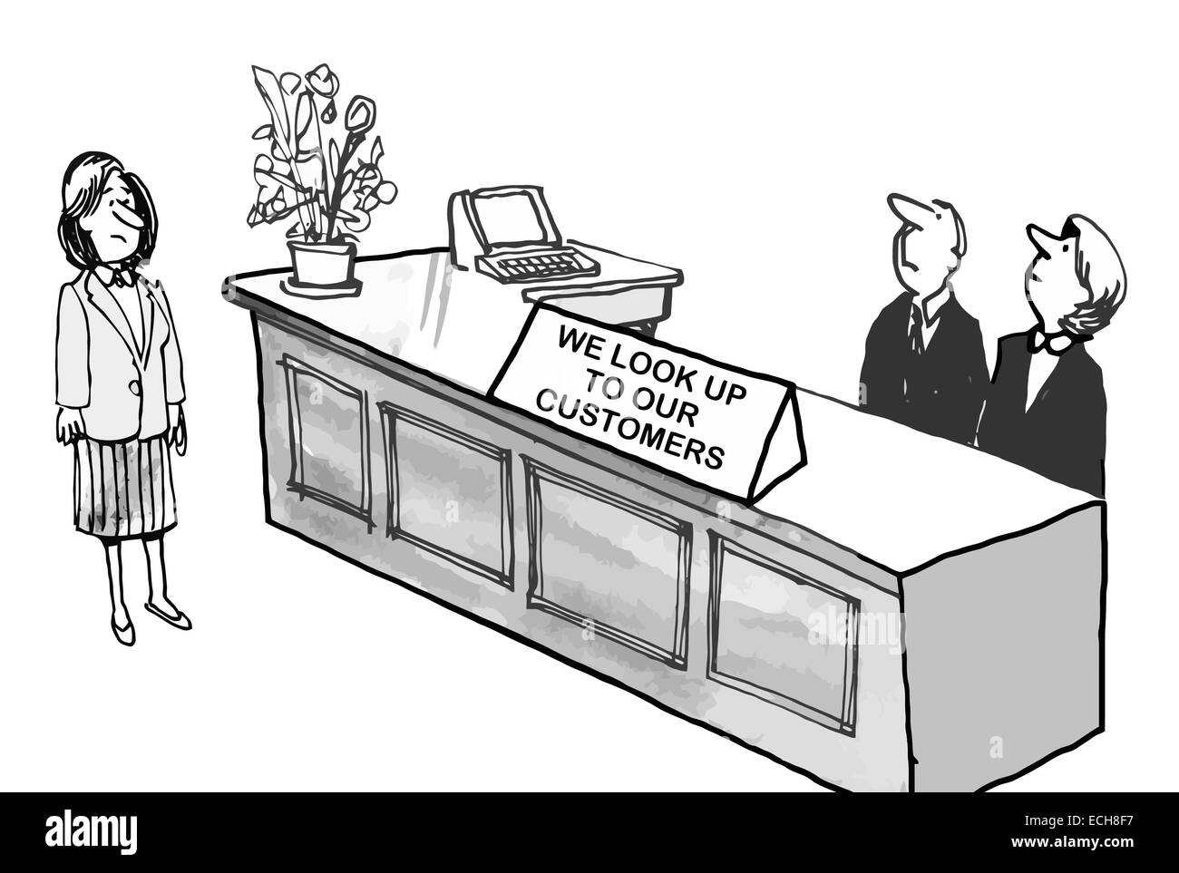 Guardiamo fino ai nostri clienti Illustrazione Vettoriale