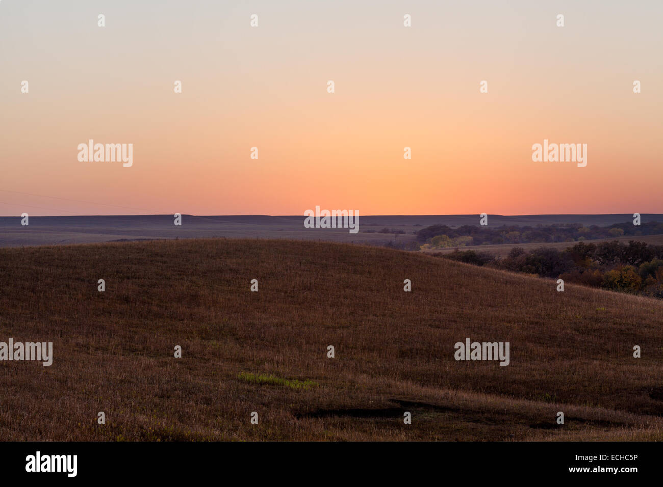 Tallgrass Prairie National Preserve, Flint Hills, Kansas Foto Stock