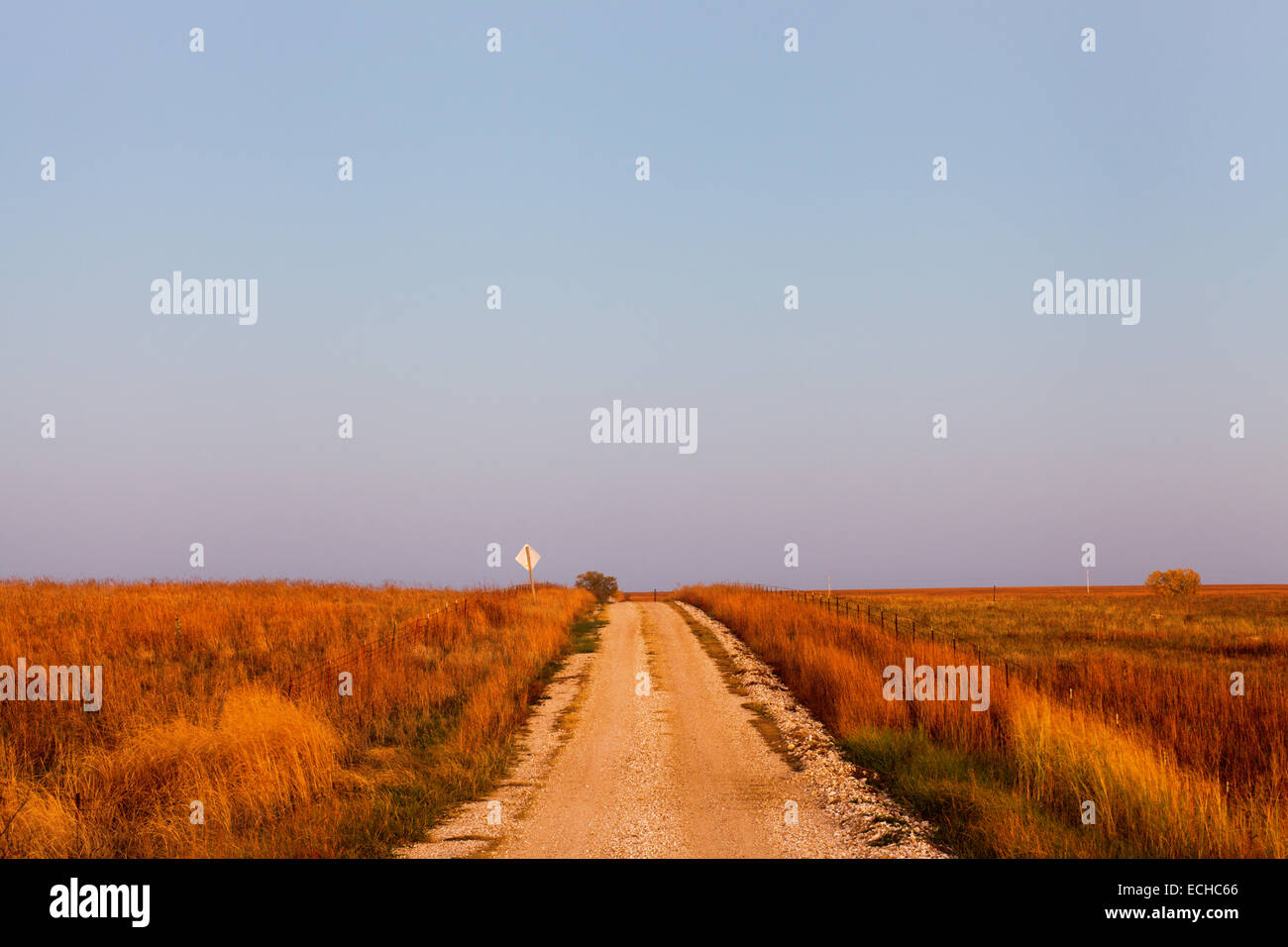 Panorama dalla Flint Hills National Scenic Byway, Kansas, USA. Foto Stock