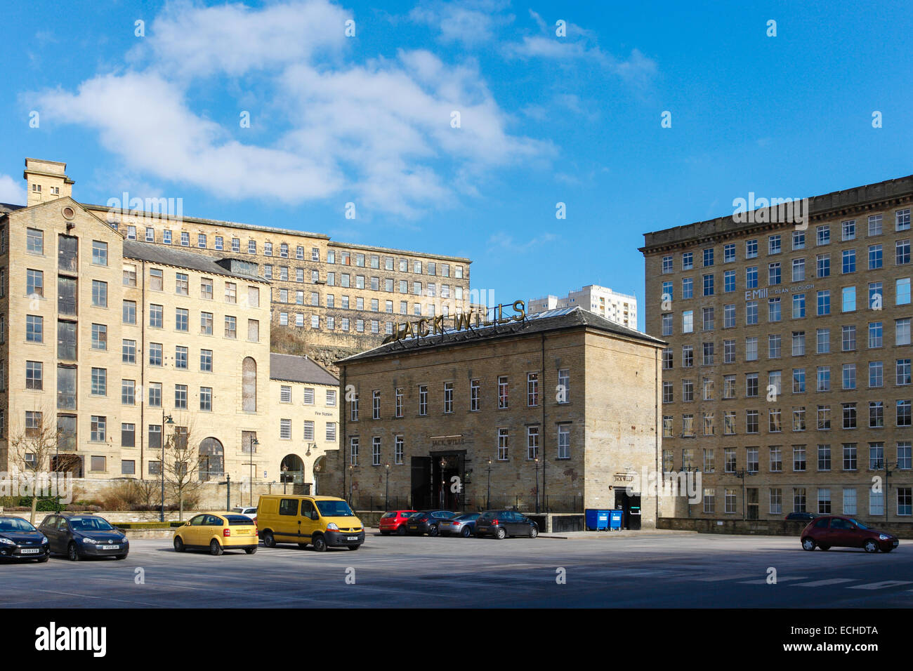 Halifax, West Yorkshire, Dean Clough Mills Foto Stock
