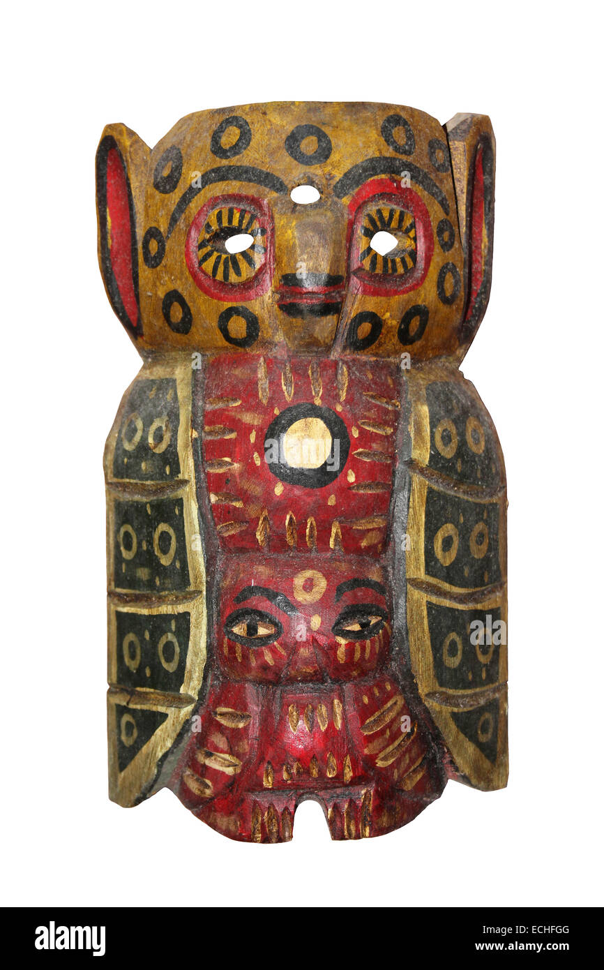 Maya maschera gufo, Guatemala Foto Stock