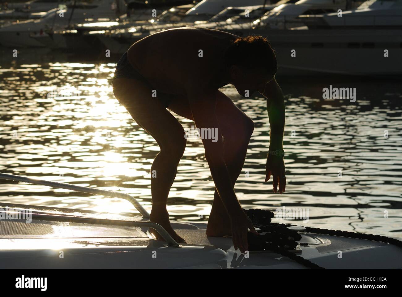 Barca a Vela Barca a Vela per Imbarcazioni, Mare, Acqua, sport, navigazione, vento Foto Stock