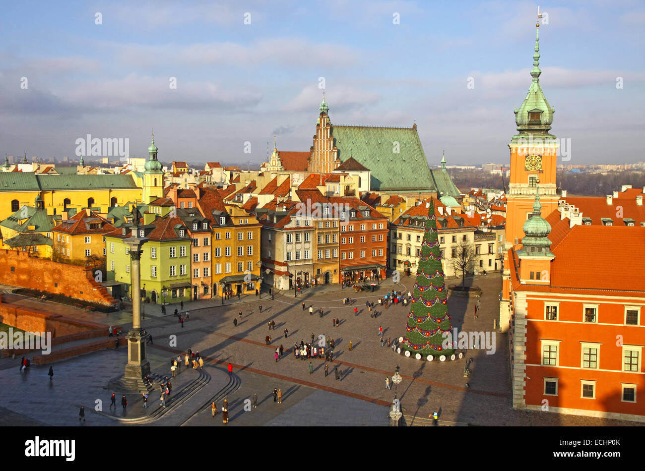 Piazza Castello (plac Zamkowy) a Varsavia città vecchia, Polonia Foto Stock