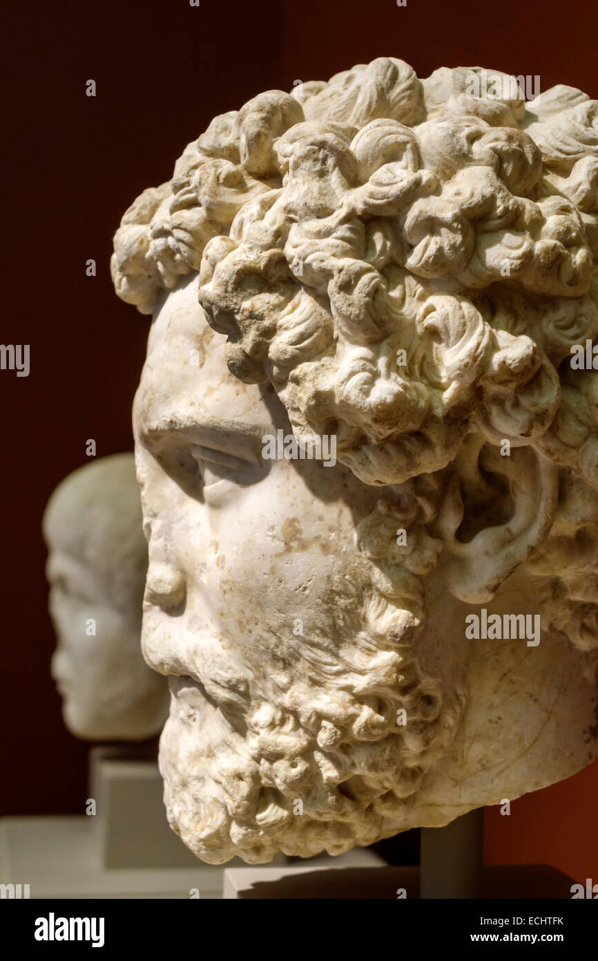 Saint St. Louis Missouri,Forest Park,Saint Louis Art Museum,galleria,mostra collezione arte,arte antica,romana,busto,testa,maschio,scultura,m Foto Stock