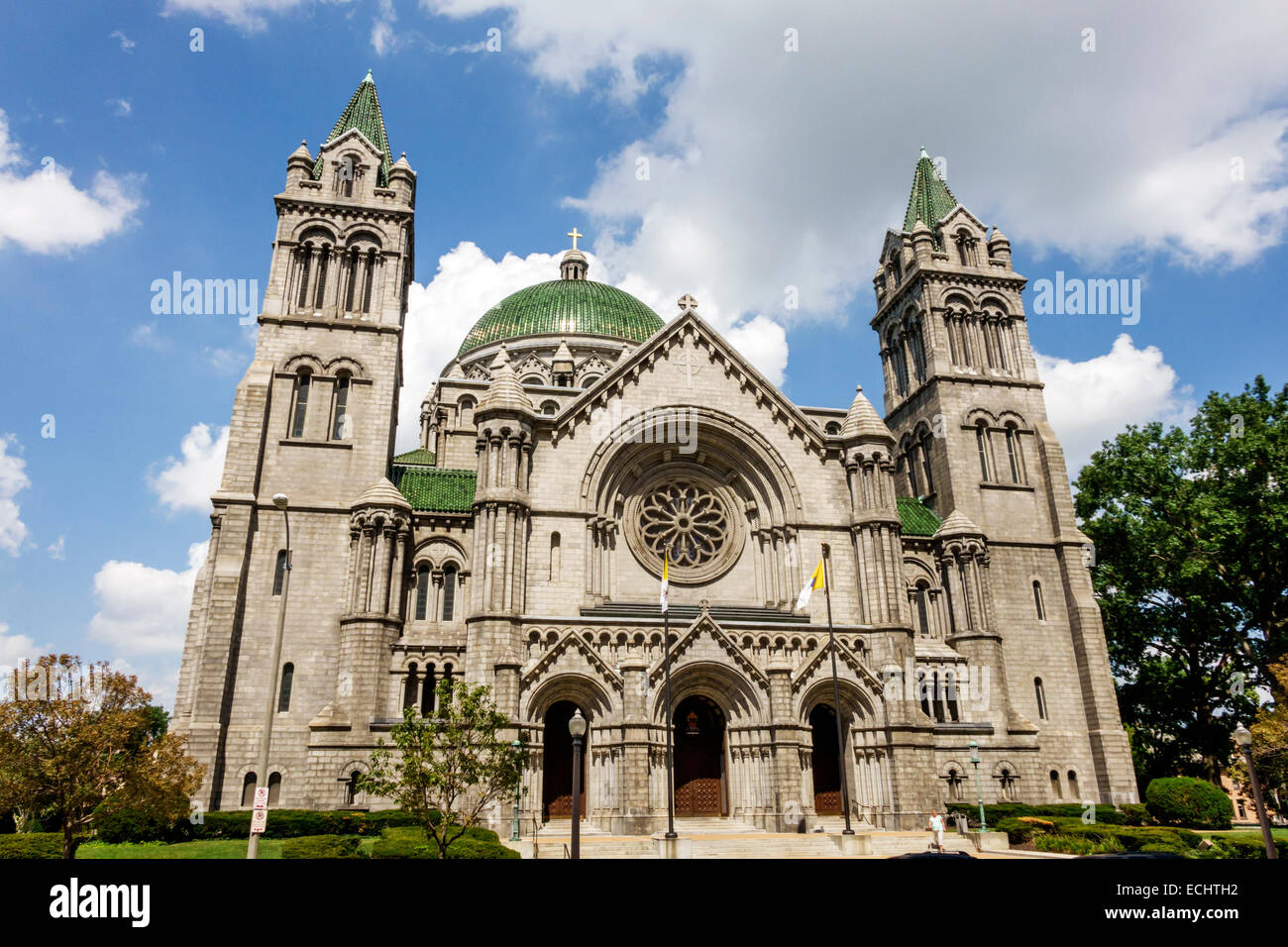 Saint St. Louis Missouri, Central West End, quartiere storico, Basilica della Cattedrale di Saint Louis, Cattedrale di Saint Louis, chiesa cattolica, religione, exter Foto Stock