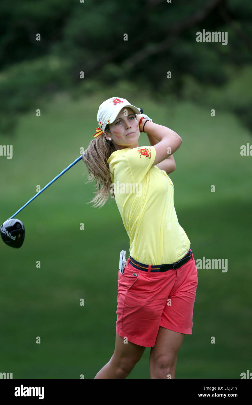 Noemi Jimenez Martin (ESP), 6 settembre 2014 - Golf : final round del mondiale dilettanti di golf, Espirito Santo Trophy di Karuizawa 72 East Golf Club di Karuizawa, Giappone. (Foto di Koji Aoki/AFLO SPORT) Foto Stock