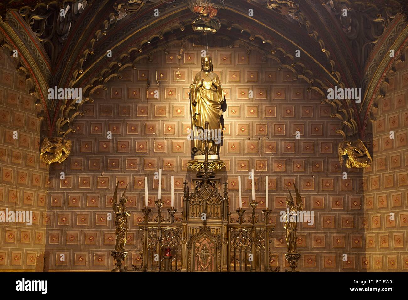 Francia, GERS, AUCH, Cattedrale di Santa Maria, stop sul modo di Saint Jacques de Compostelle elencati come patrimonio mondiale dall' UNESCO Foto Stock
