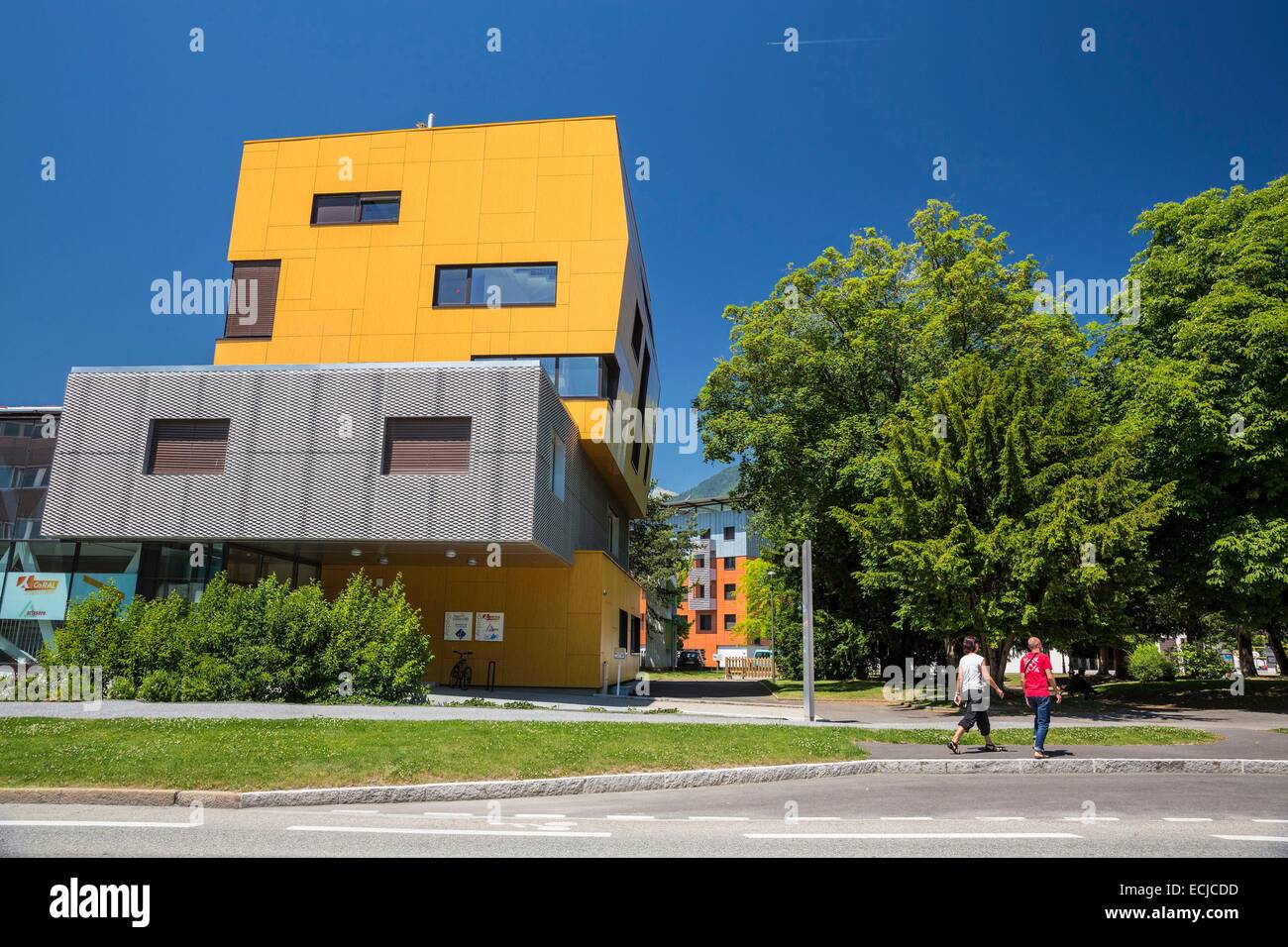 Francia, Savoie, Albertville, l'ufficio informazioni turistiche, la scuola di danza e la scuola di musica Foto Stock