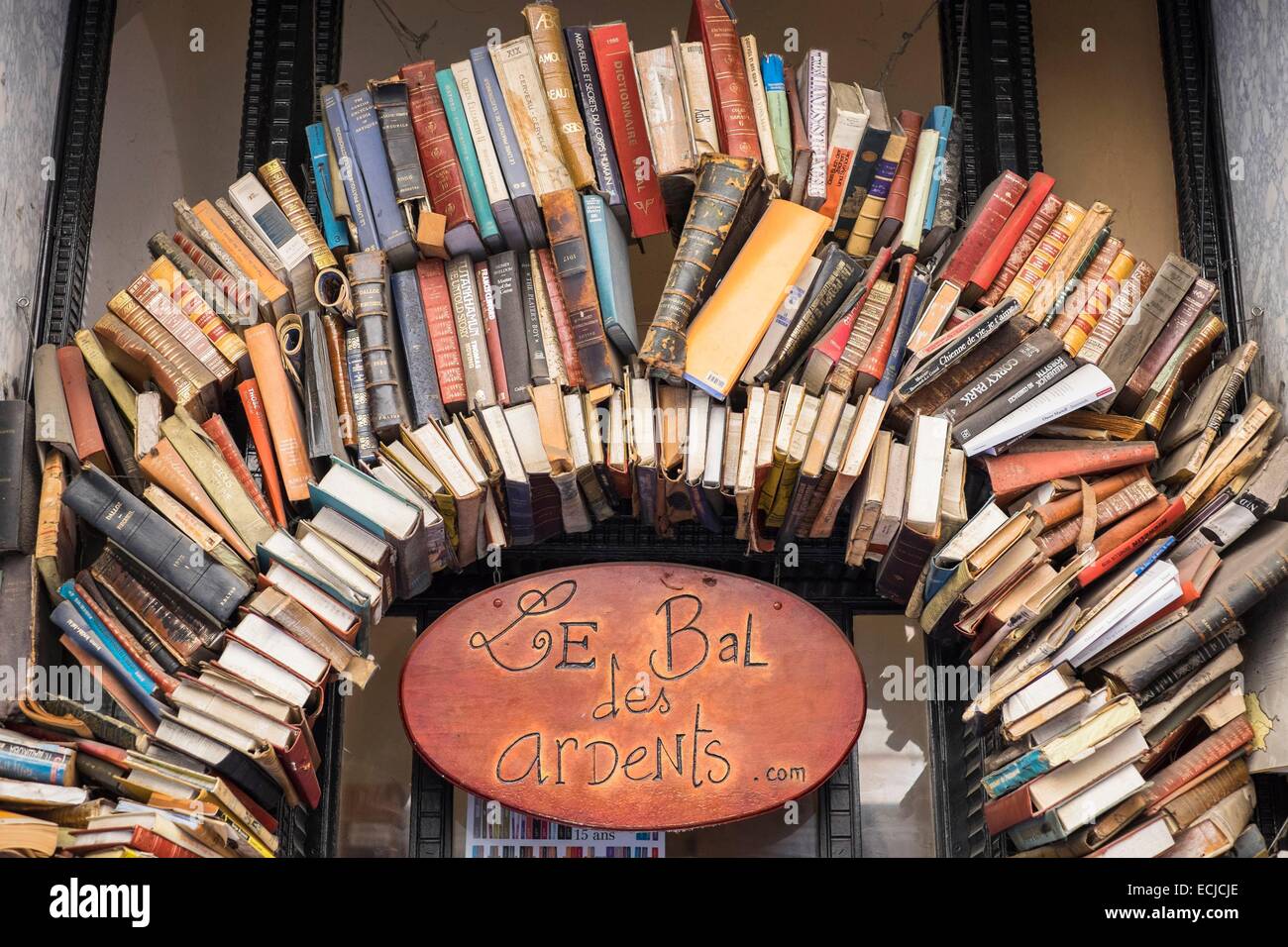 Francia, Rhone, Lione Presqu'ile, Le Bal des Ardents book shop Foto Stock