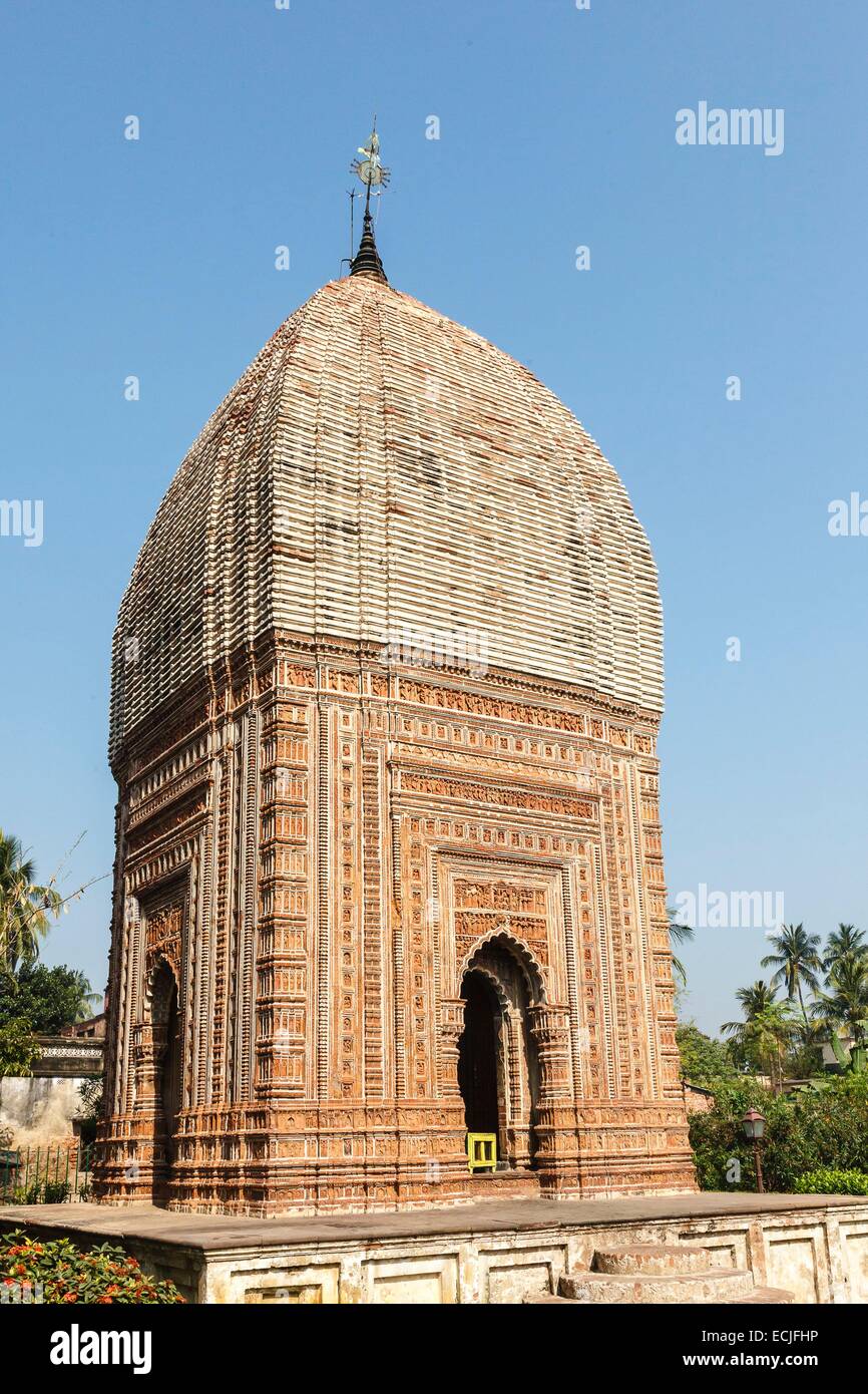 India Bengala Occidentale, Ambika Kalna, tempio Pratapeswar datata del XIX secolo Foto Stock