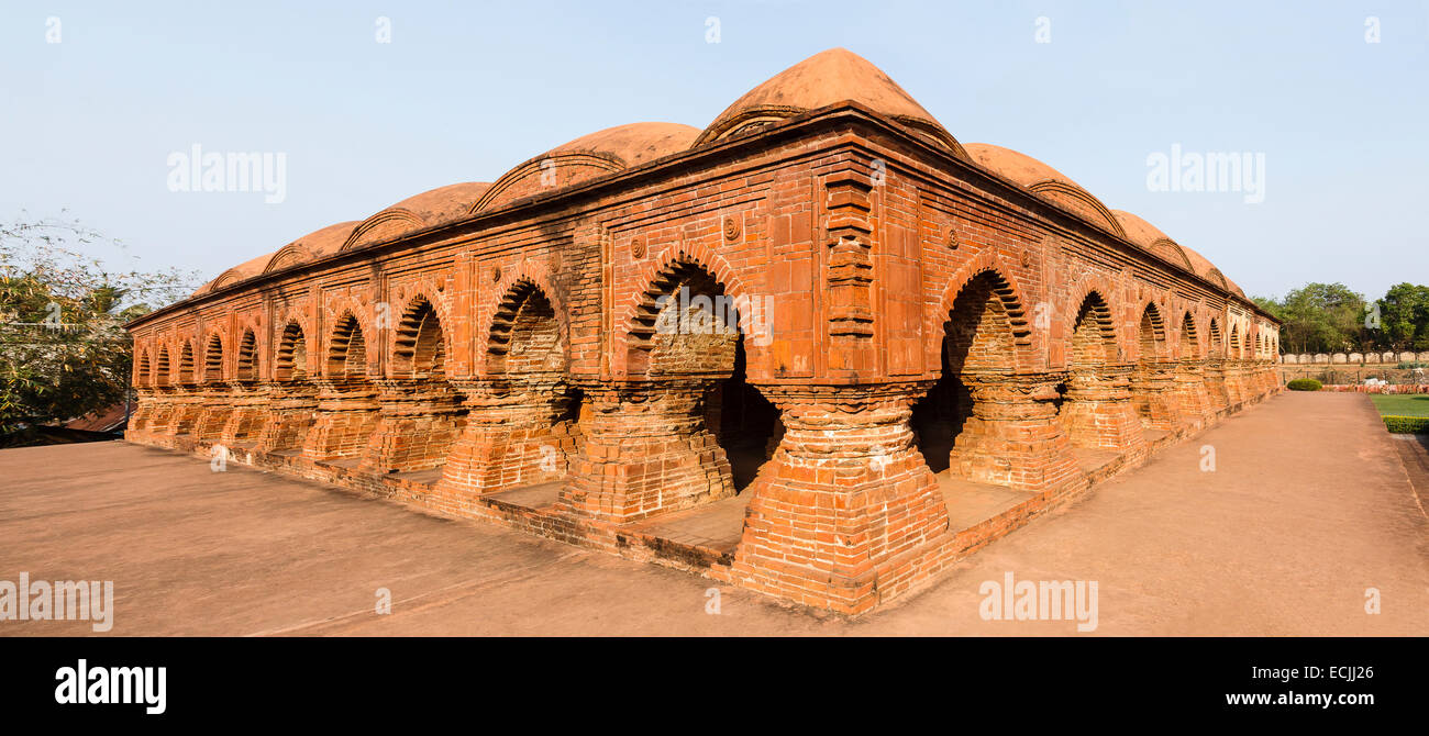 India Bengala Occidentale, Bishnupur, terracotta Rasmancha tempio (1600) Foto Stock