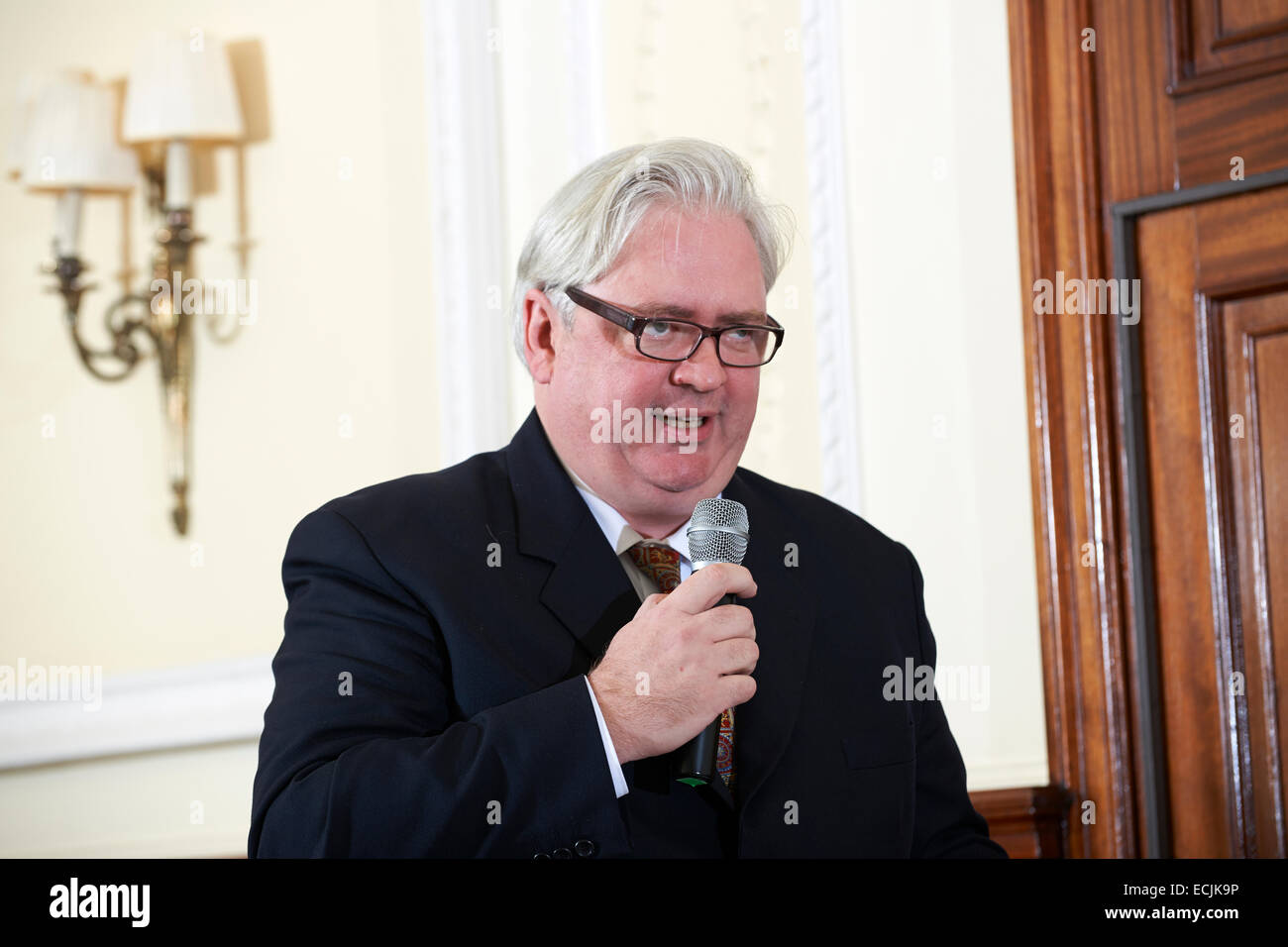 Leo McKinstry al oldie pranzo letterario 09-12-14 Foto Stock