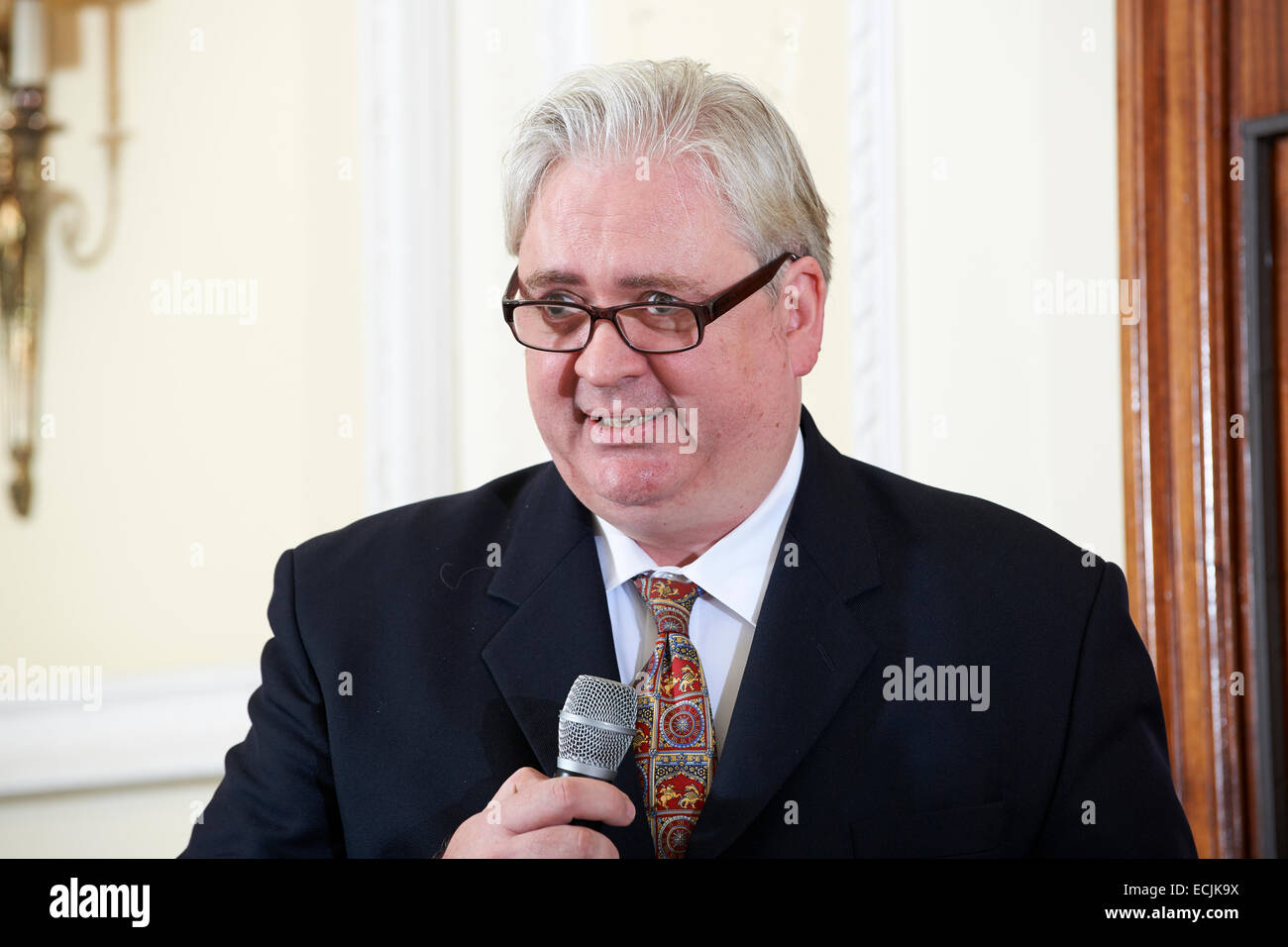 Leo McKinstry al oldie pranzo letterario 09-12-14 Foto Stock