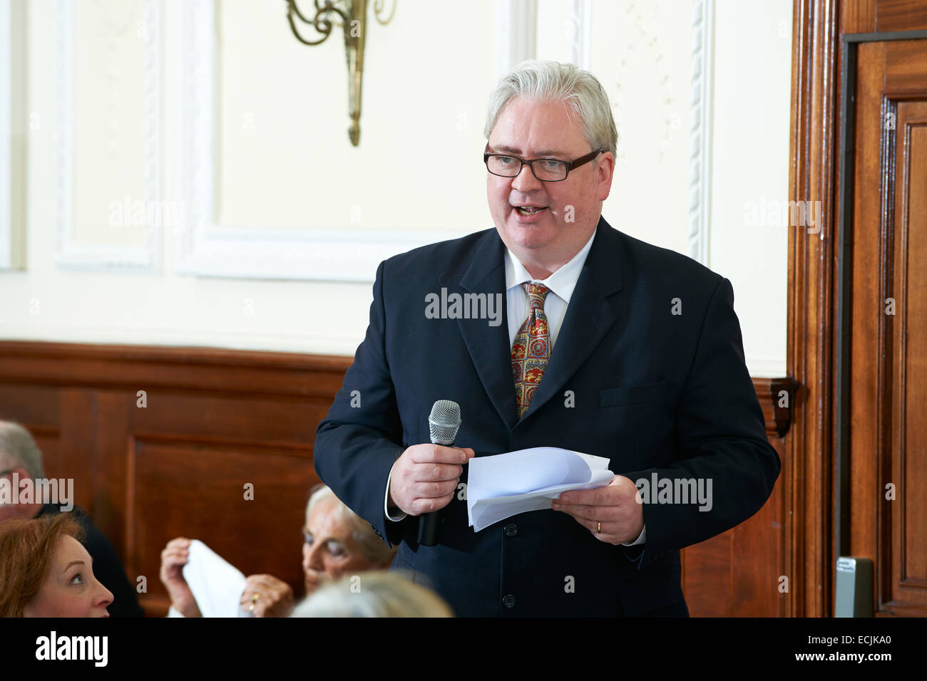 Leo McKinstry al oldie pranzo letterario 09-12-14 Foto Stock