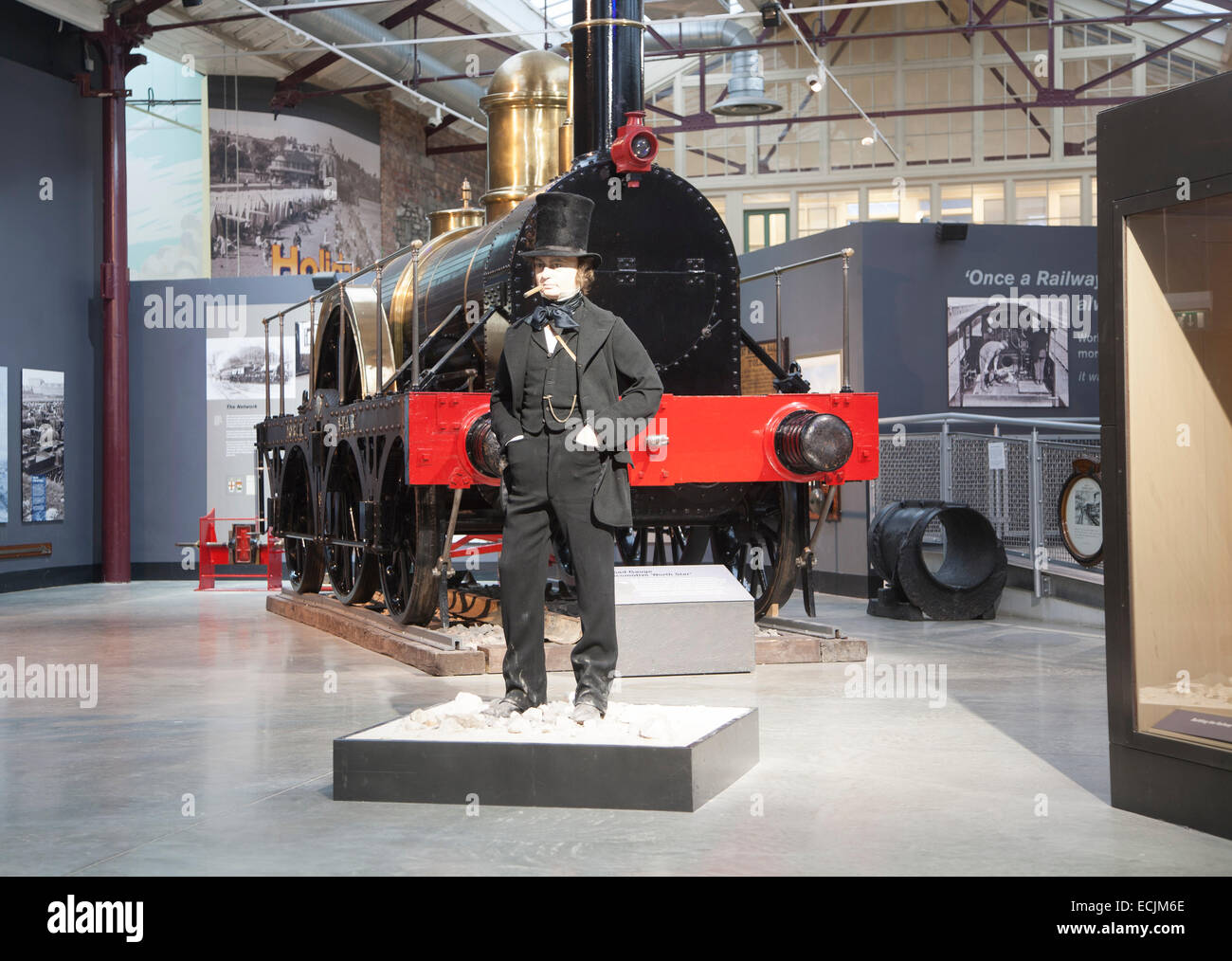 GWR il museo dei treni a vapore Swindon, Inghilterra, Regno Unito Isambard Kingdom Brunel manichino modello Foto Stock