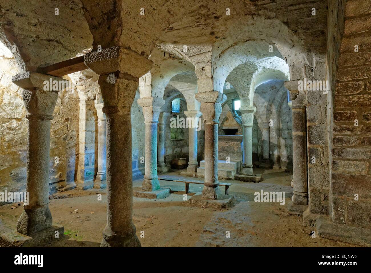 Francia, Creuse, Ahun, cripta del XI secolo Foto Stock