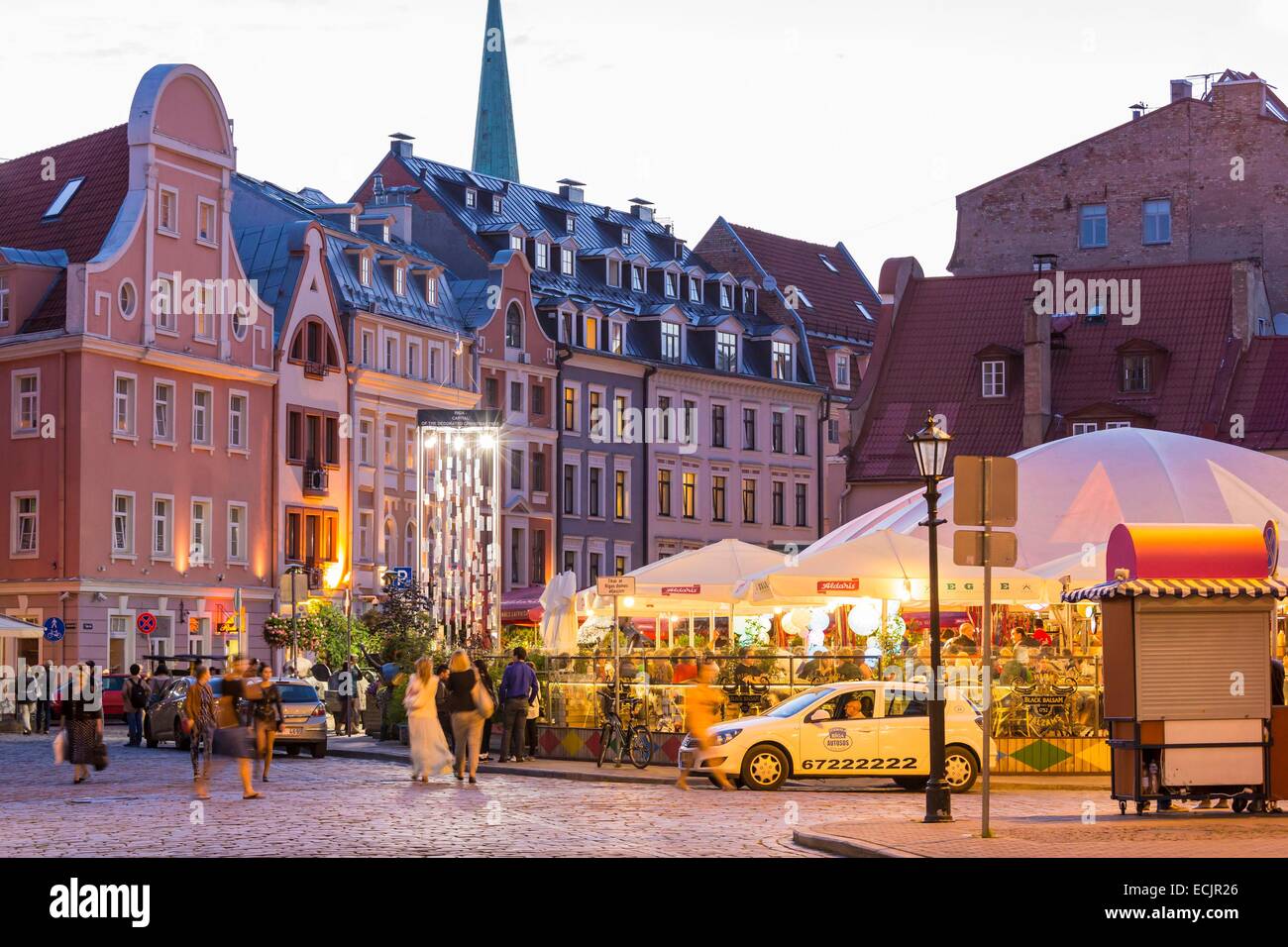 La lettonia (Paesi Baltici), Riga, capitale europea della cultura 2014, centro storico sono classificati come patrimonio mondiale dall'UNESCO, la città vecchia, rue Tirgonu Foto Stock