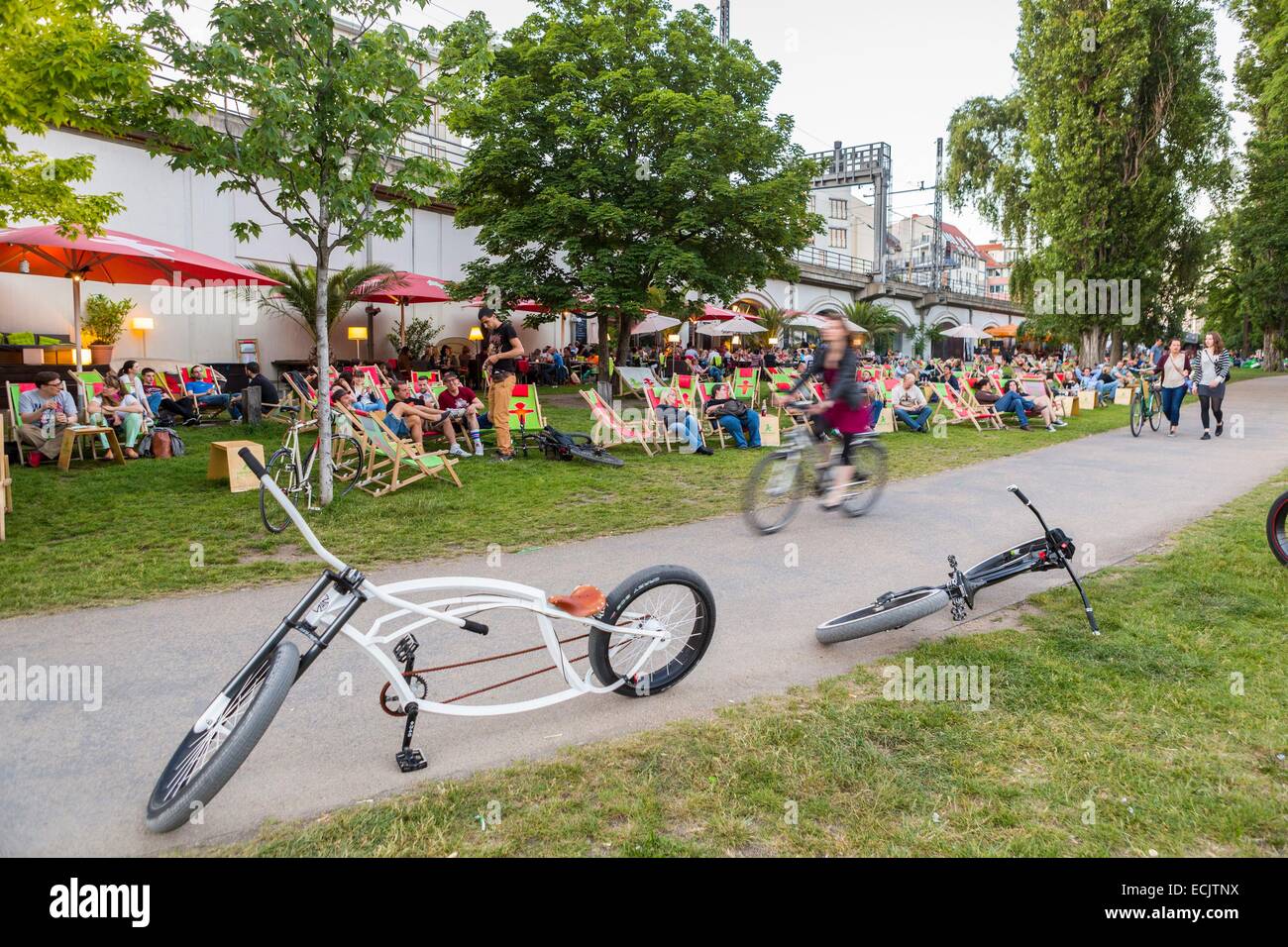 Germania Berlino Est, quartiere Mitte di Berlino, il James Simon Park Foto Stock