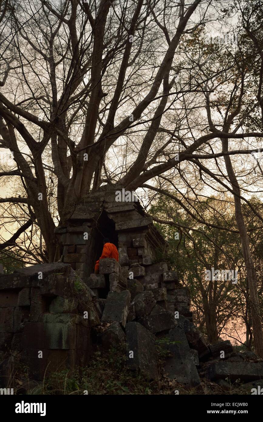 Cambogia, Preah Vihear provincia, tempio di Preah Khan Kampong Svay o Prasat Bakan, liste come patrimonio mondiale dall' UNESCO, XI secolo, costruito da Suryavarman II e ristrutturato da Jayavarman VII Foto Stock