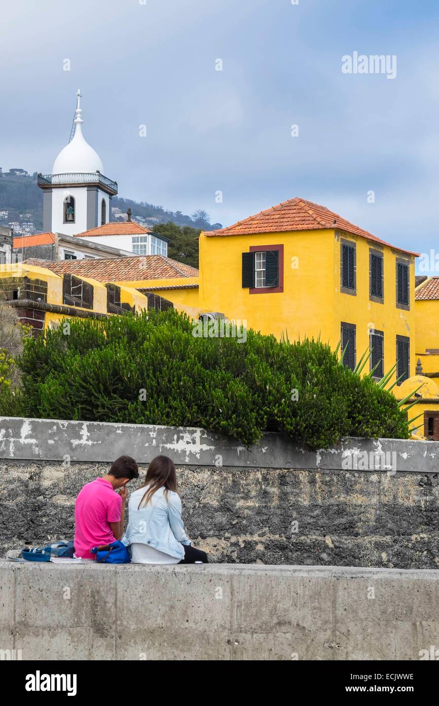 Il Portogallo, l'isola di Madeira, Funchal, Fortezza di Santiago Foto Stock