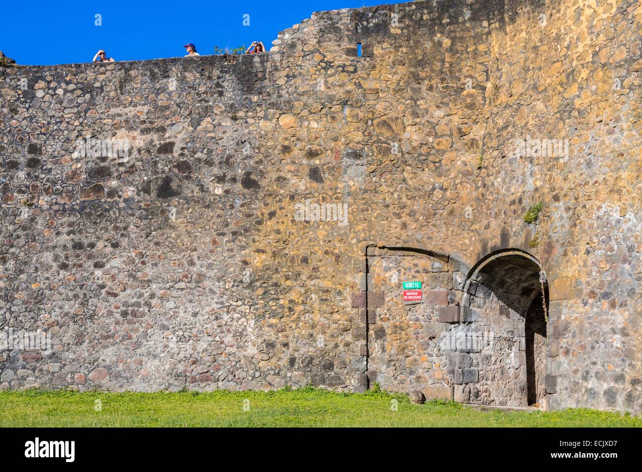 Francia, Guadalupa (Indie occidentali francesi), Basse Terre, forte Delgres precedentemente Fort Saint Charles (monumento storico nel 1977) fu fondata nel XVII secolo ma è stata notevolmente modificata nel XVIII secolo Foto Stock