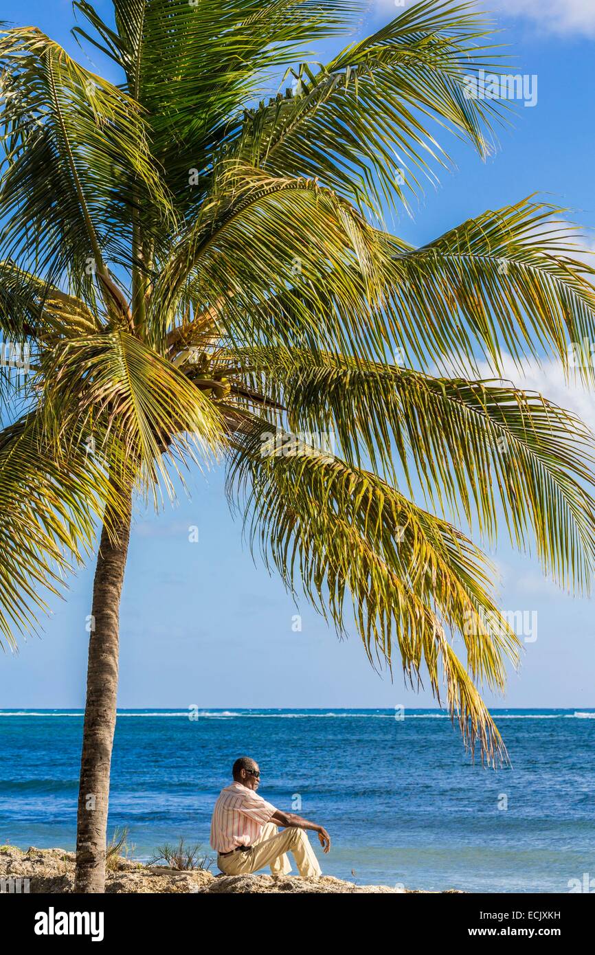 Francia, Guadalupa (Indie occidentali francesi), Marie Galante, Grand Bourg, spiaggia Foto Stock