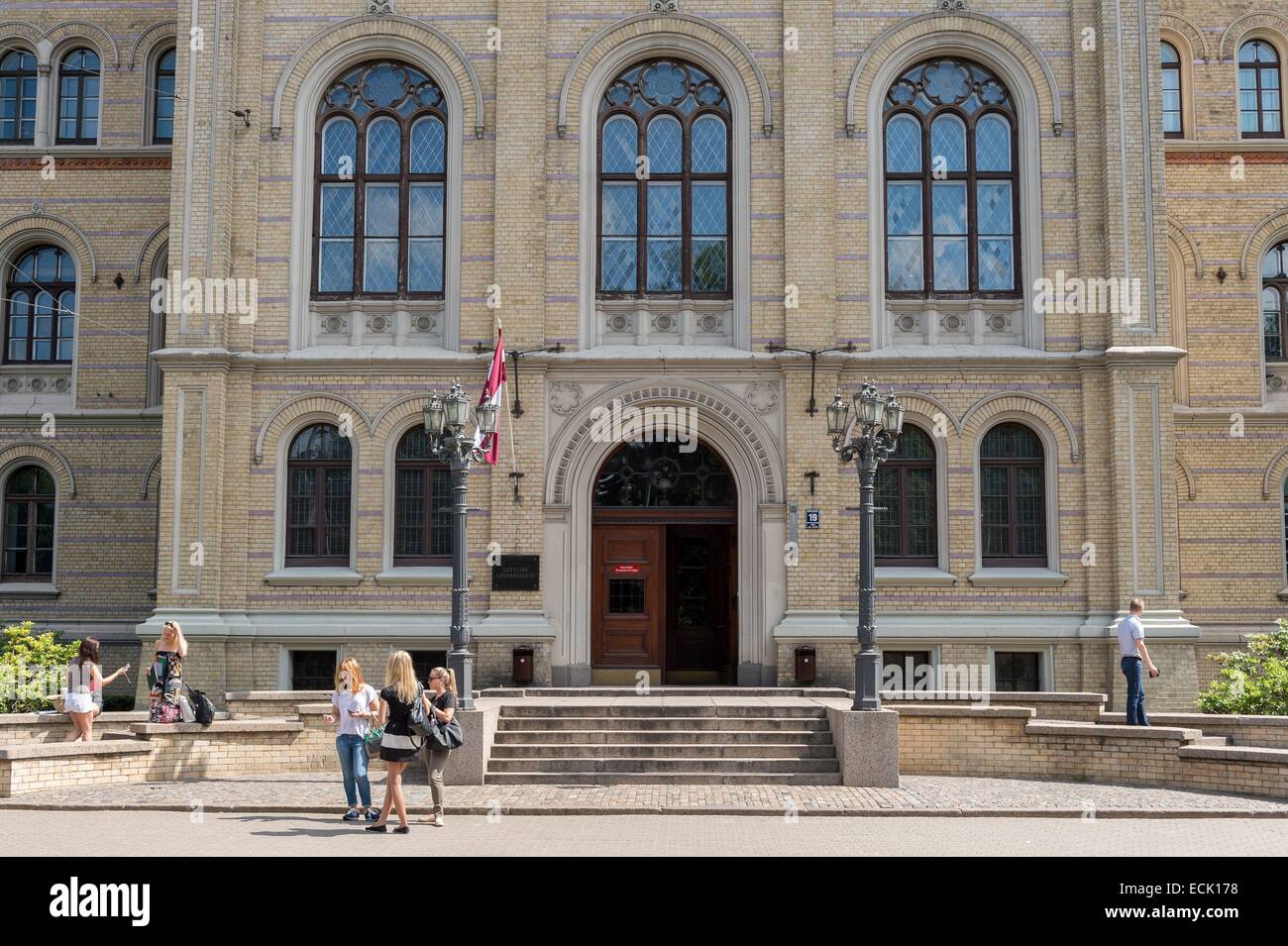 La lettonia, Vidzeme, Riga, capitale europea della cultura 2014, centro storico elencati come patrimonio mondiale dall' UNESCO, Università della Lettonia Foto Stock
