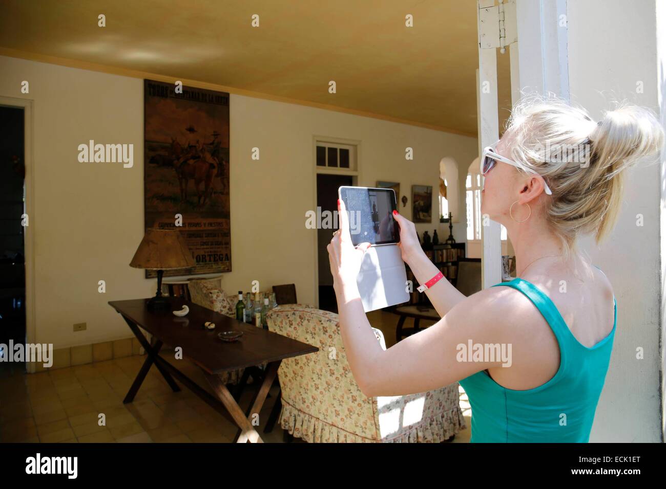 Cuba, La Habana, casa di scrittore Ernest Hemingway Foto Stock