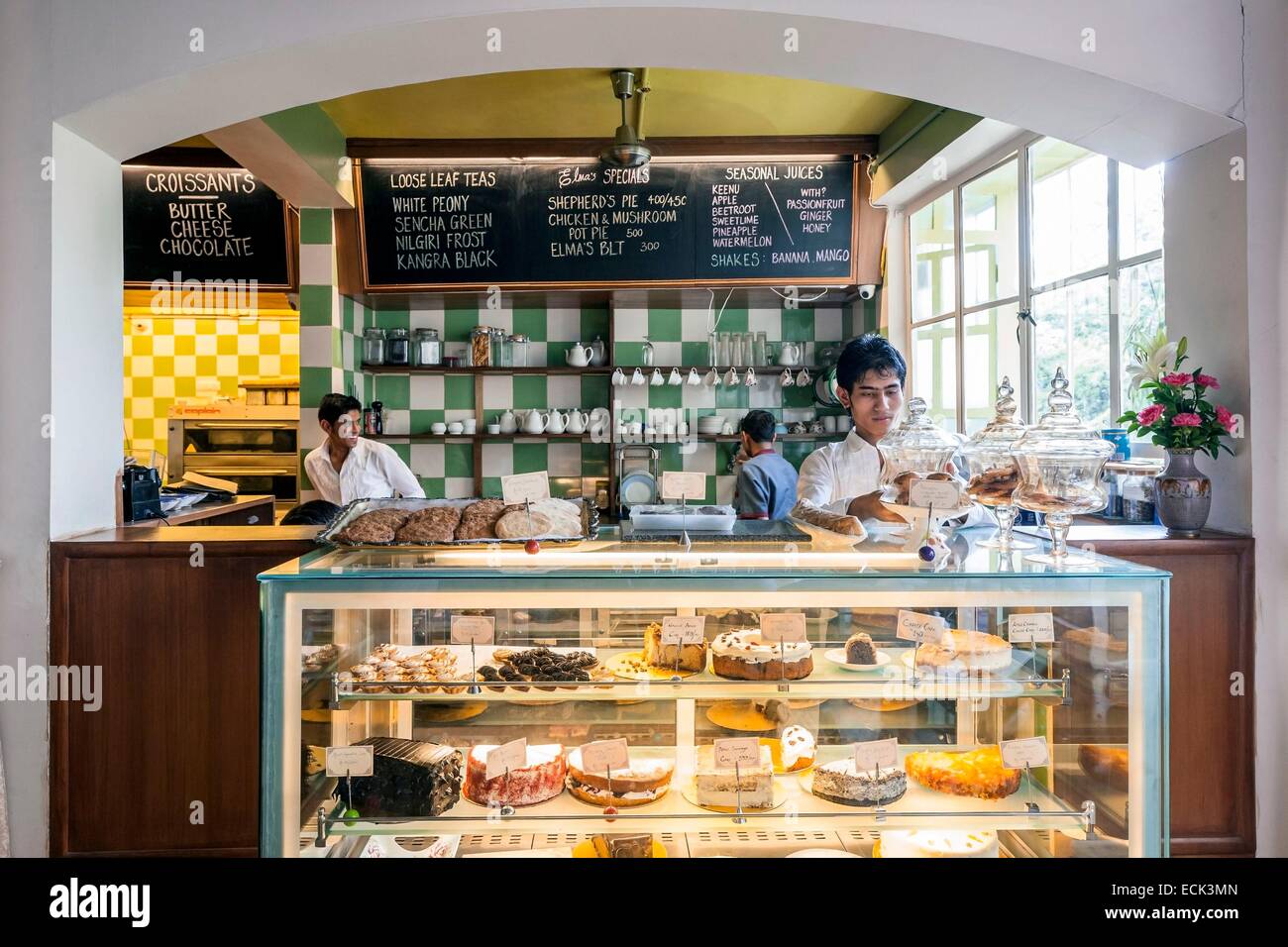 India, Nuova Delhi, Hauz Khas Village, Elma's Tea Room Foto Stock