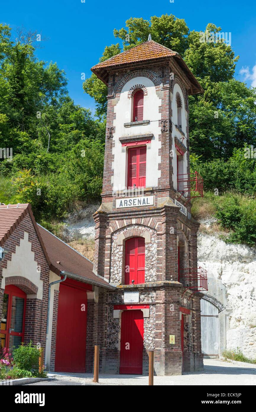 Francia, Eure, Ivry la Bataille, il vecchio Arsenale (1898) Foto Stock