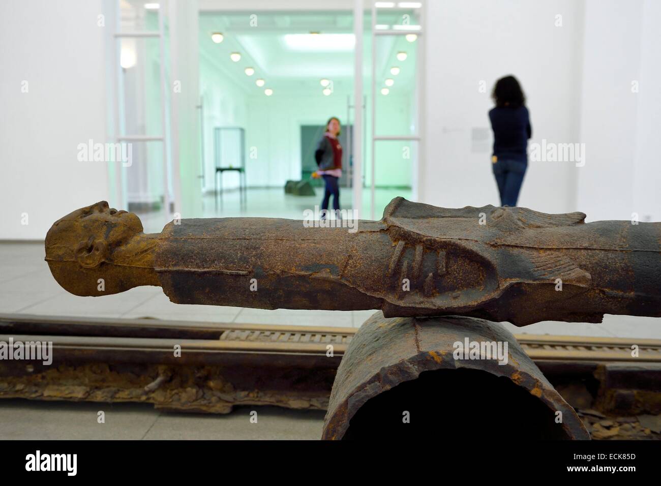 Germania, Berlino, Moabit, Hamburger Bahnhof, ex del XIX secolo stazione ferroviaria, divenne un museo di arte contemporanea di 1996 (Museo fⁿr Gegenwart), opera dell'artista Joseph Beuys Foto Stock