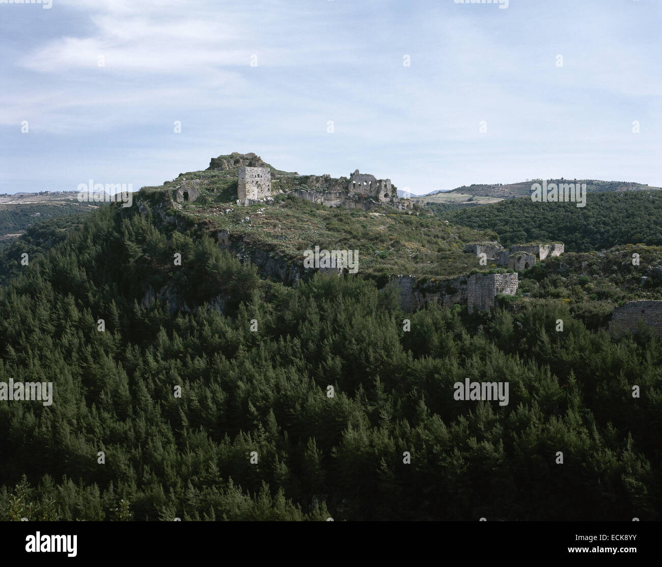 La Siria. Cittadella di Salah Ed-Din o castello di Saladino. Vicino Al-Haffah. Vicino Al-Haffah. Vicino Oriente. Foto Stock