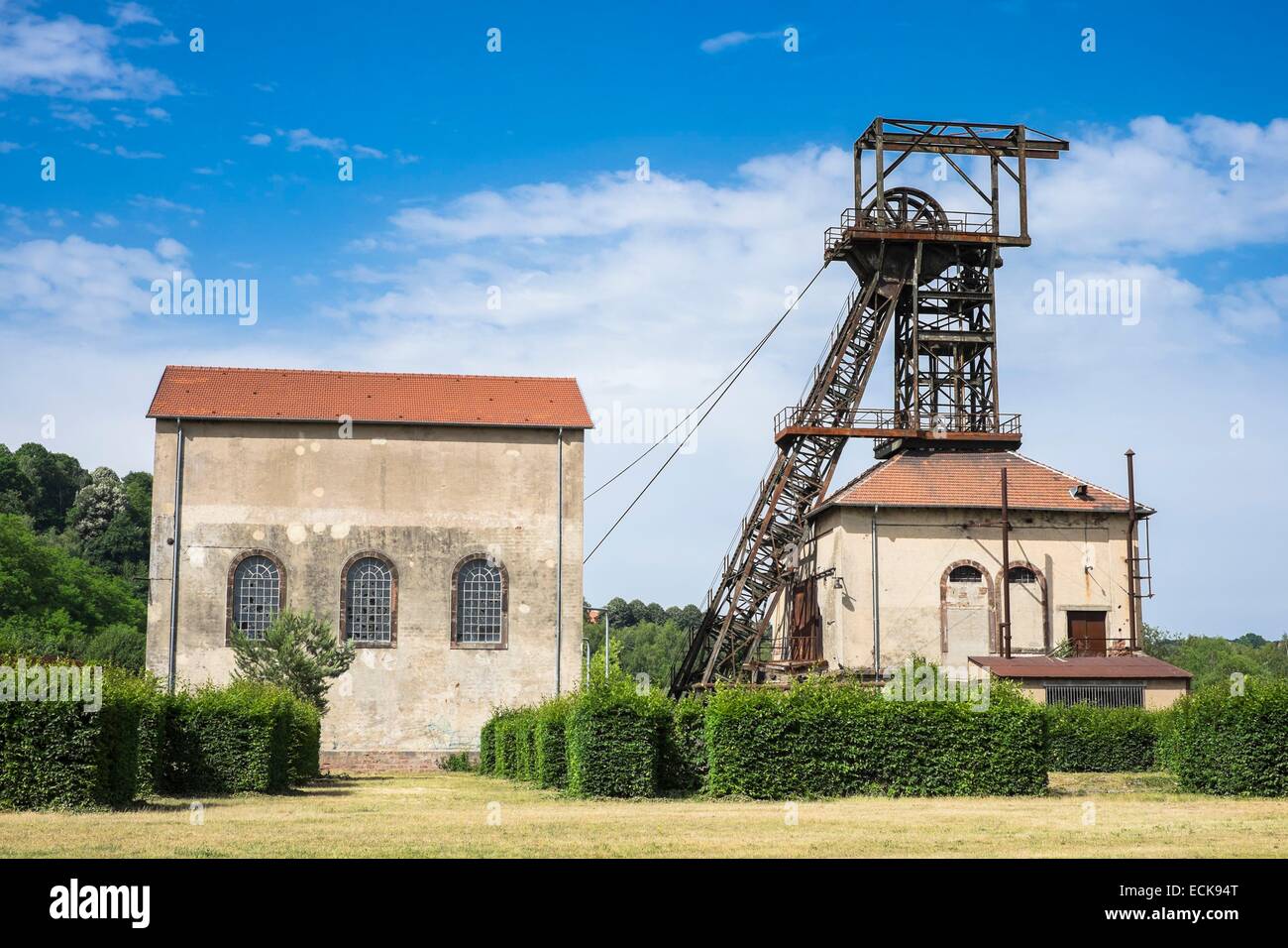 Francia, della Mosella, Petite Rosselle, carreau Wendel Museum, La miniera, offre una visita alla miniera sotterranea Foto Stock