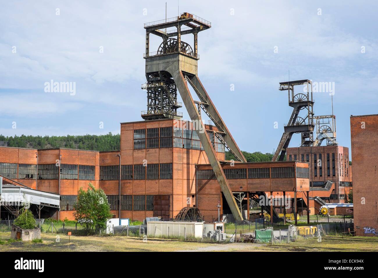 Francia, della Mosella, Petite Rosselle, carreau Wendel Museum, La miniera, offre una visita alla miniera sotterranea Foto Stock