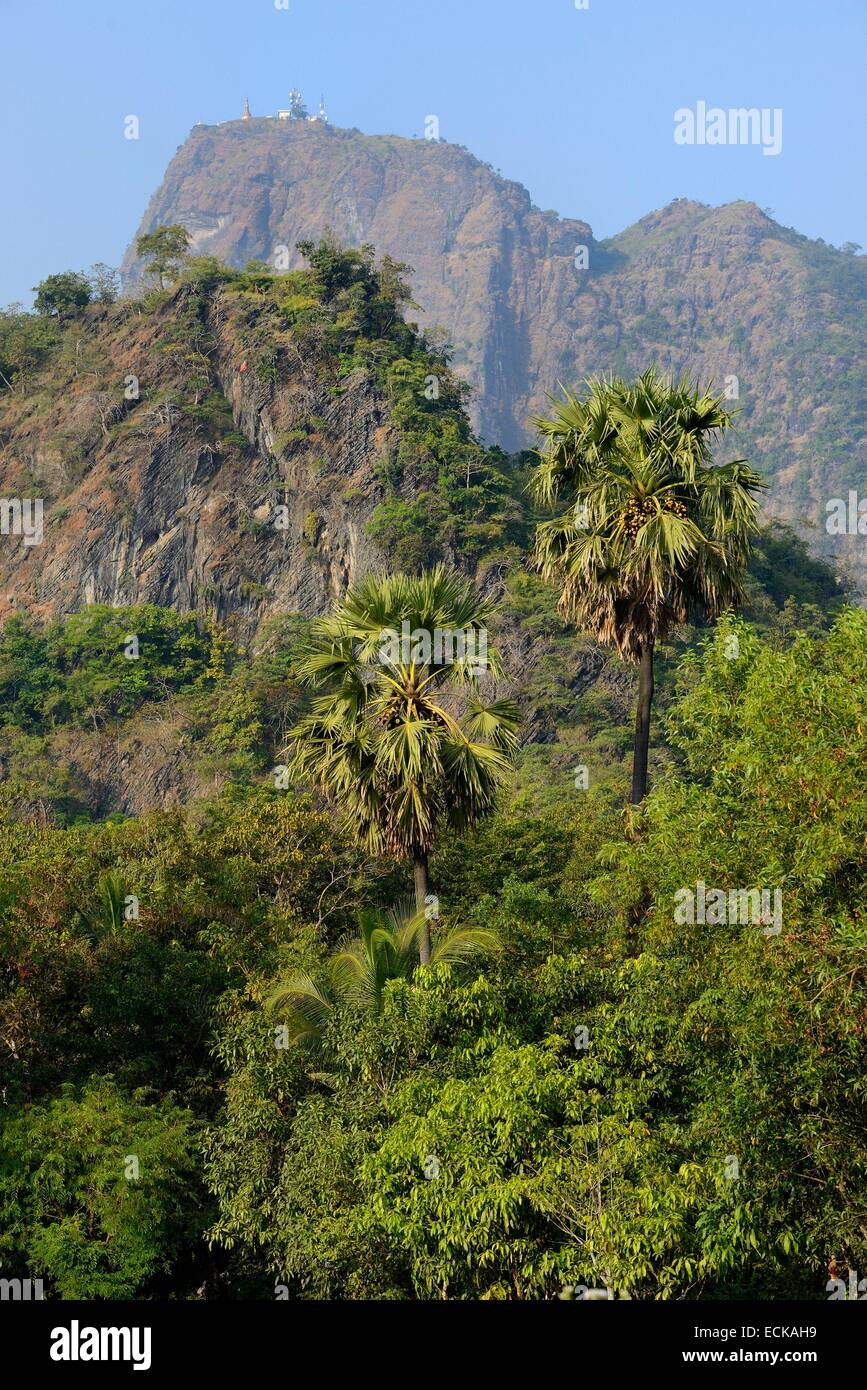 Myanmar (Birmania), Kayin (Karen) Stato, Hpa-An dintorni, Mount Zwegabin (723 m) Foto Stock