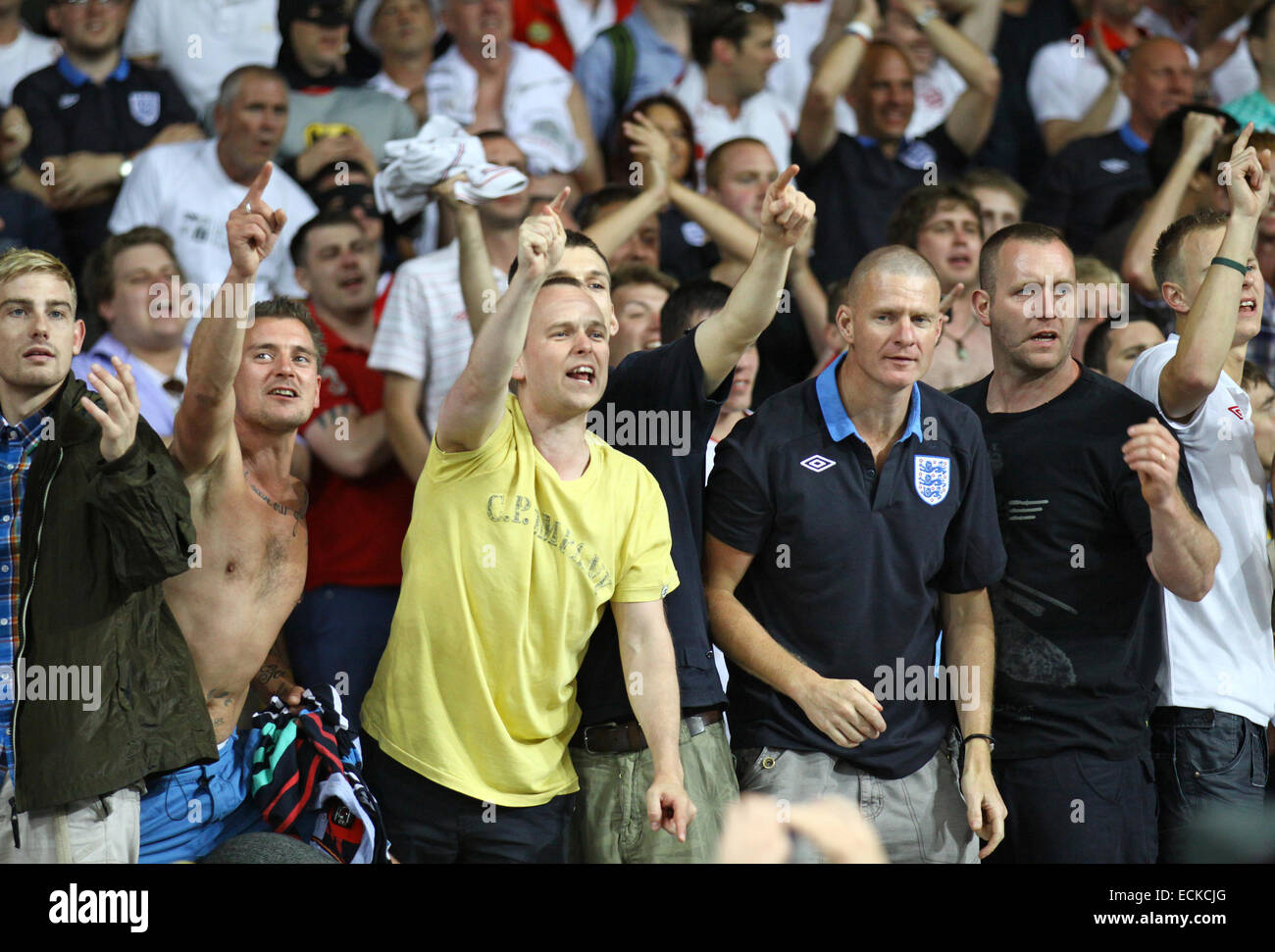 English football fans Foto Stock