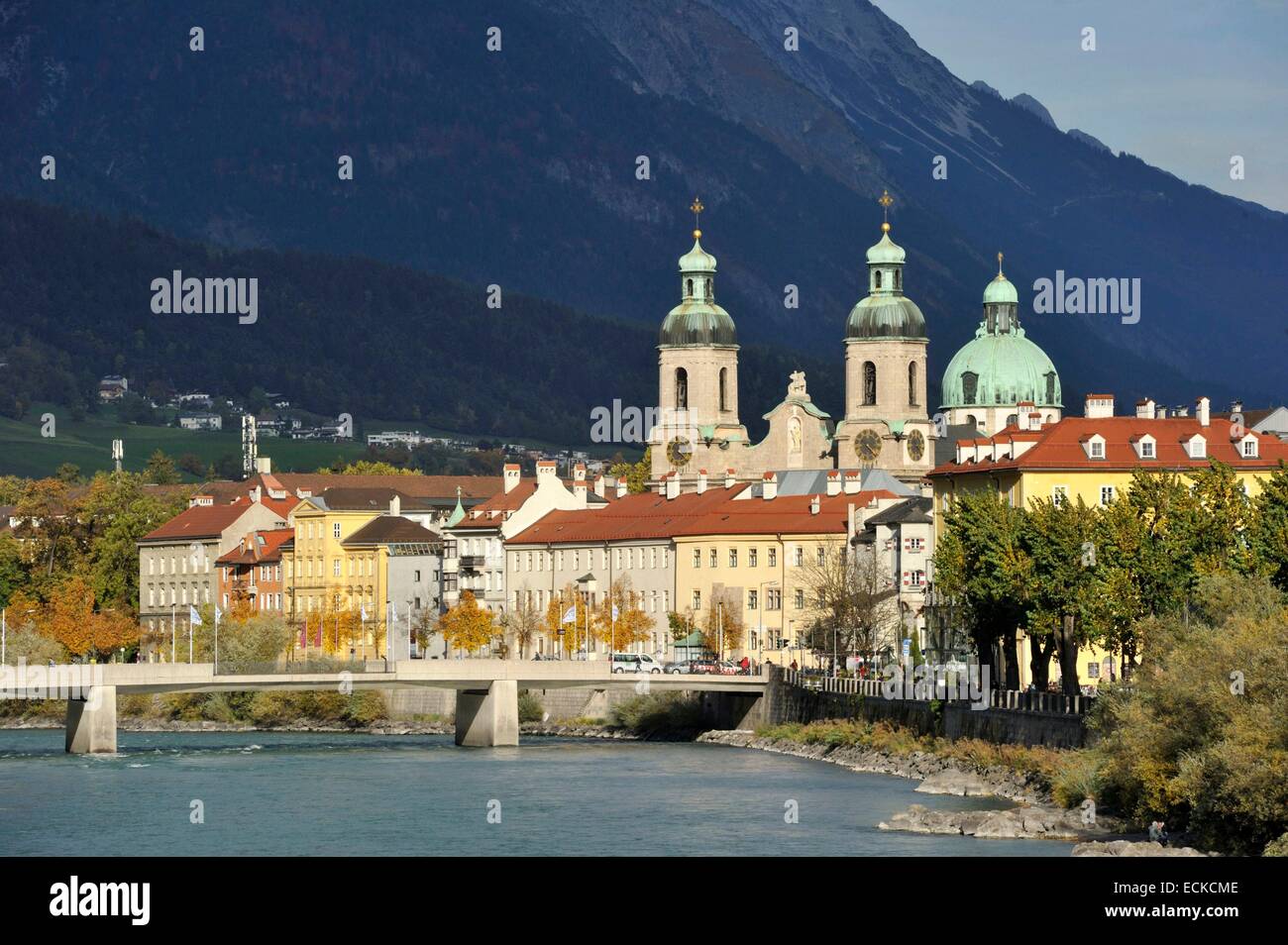 Austria, Tirolo, Innsbruck, la riva sud del fiume Inn, Cattedrale di malattia Saint-Jakob (Saint-Jacques) nella Hofburg Foto Stock