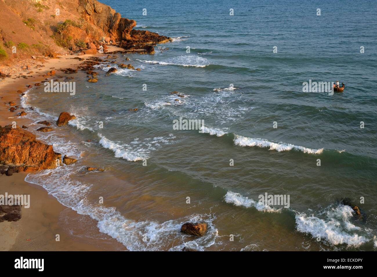 Il Vietnam, Binh Thuan provincia, Phan Ri, paesaggio Foto Stock